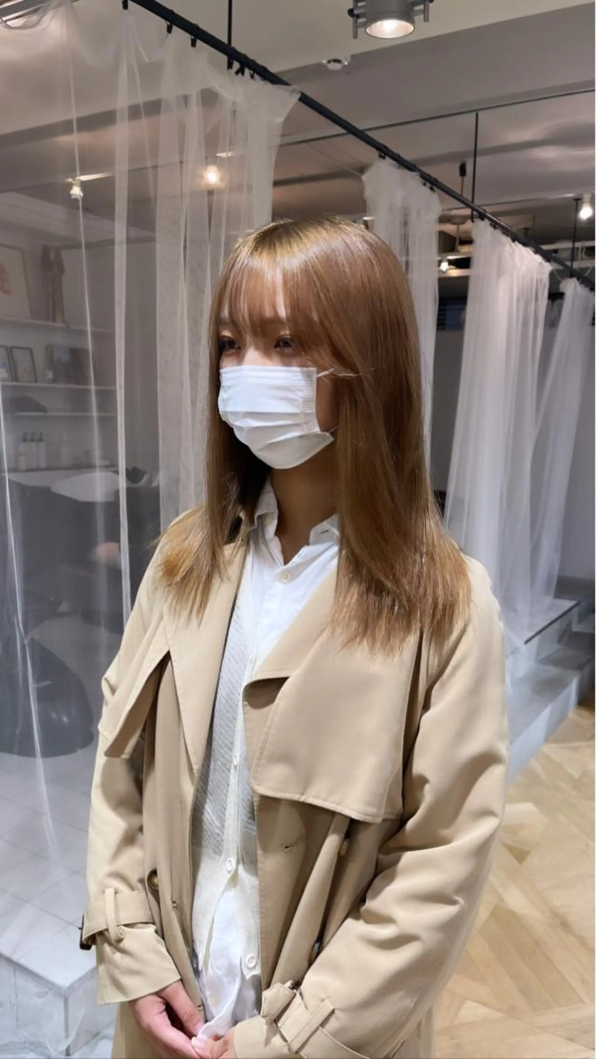 カラー ベージュカラー ブリーチ ミルクティーベージュ ボブ/レイヤー /河内温太のヘアスタイル