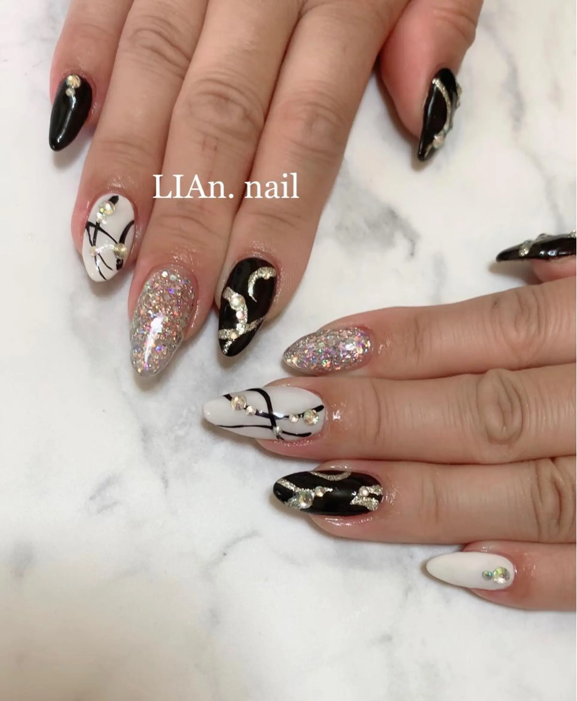 ネイル キラキラネイル Lian nailのネイルデザイン