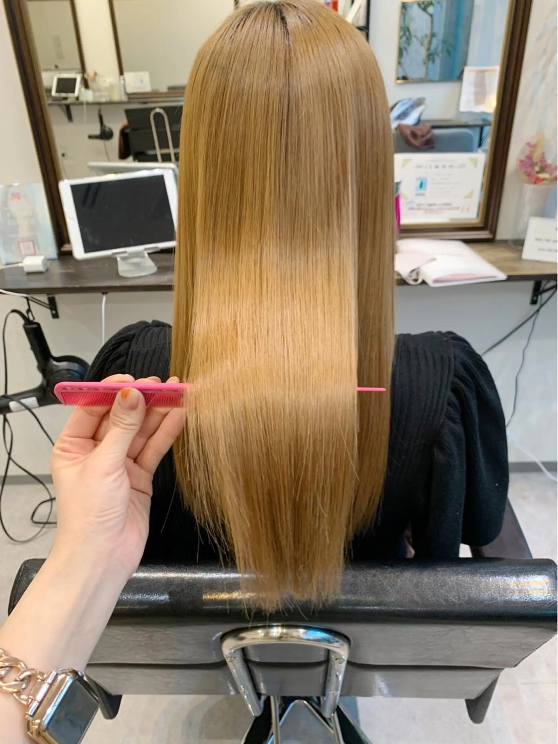 ロング ヘアカラー トリートメント 酸熱トリートメント/ 髪質改善🌟玉井香奈のヘアスタイル