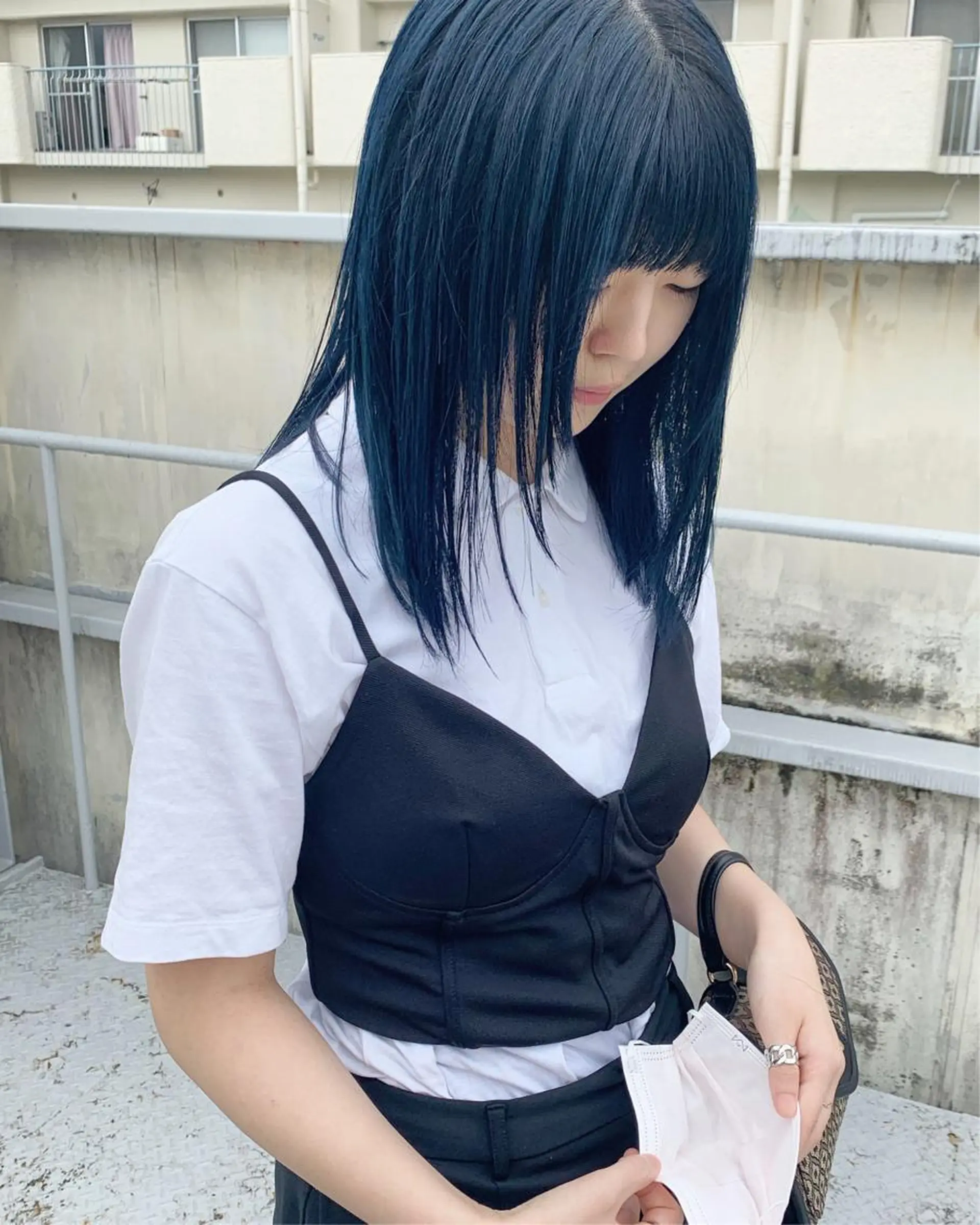 セミロング カラー ブリーチ ﾊｲﾄｰﾝ/ｼｮｰﾄ 村上淳乃🐥のヘアスタイル