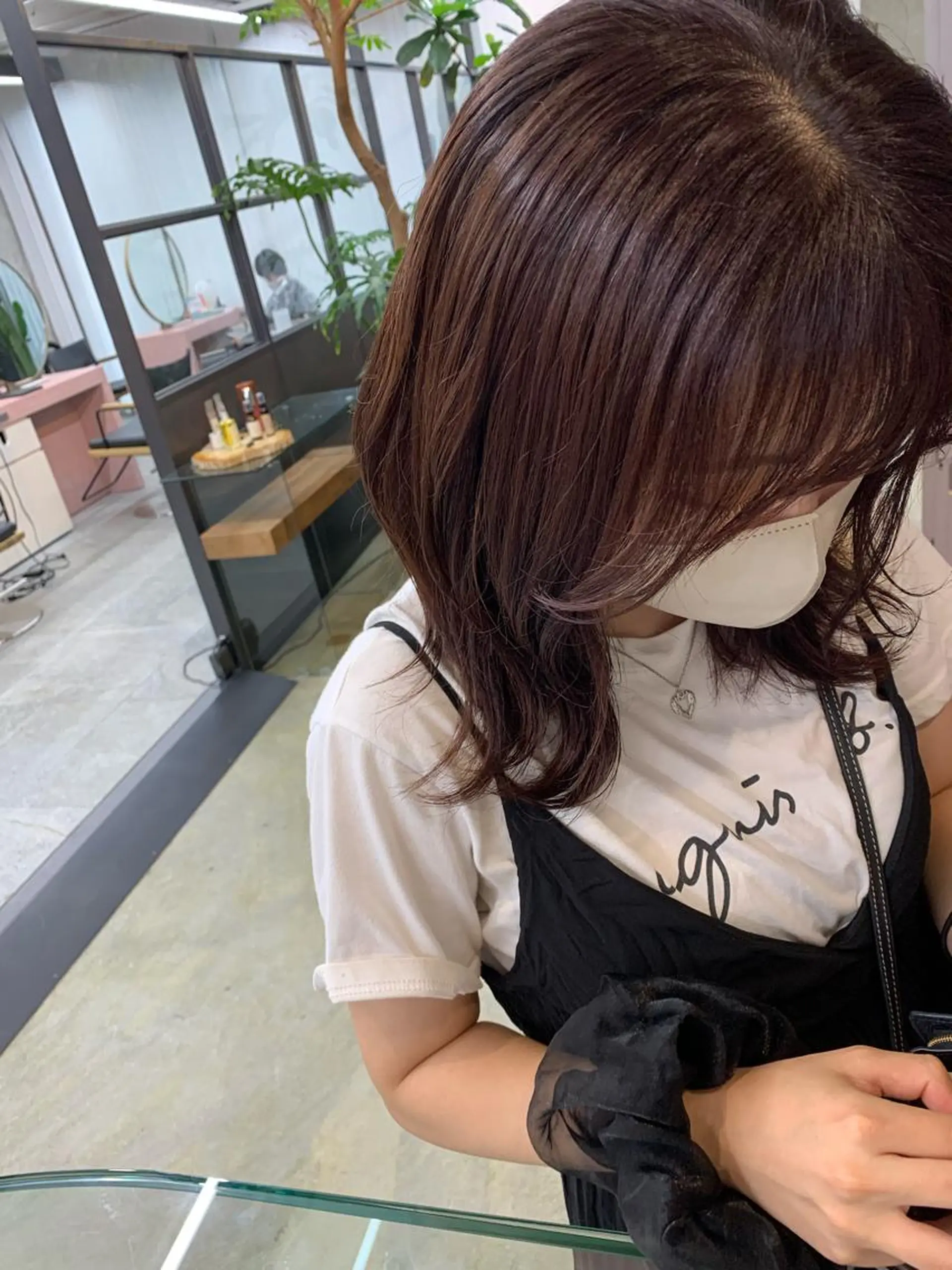 セミロング カラー ブラウンカラー オレンジ オレンジブラウン maho/垢抜け カラー♡パーマのヘアスタイル