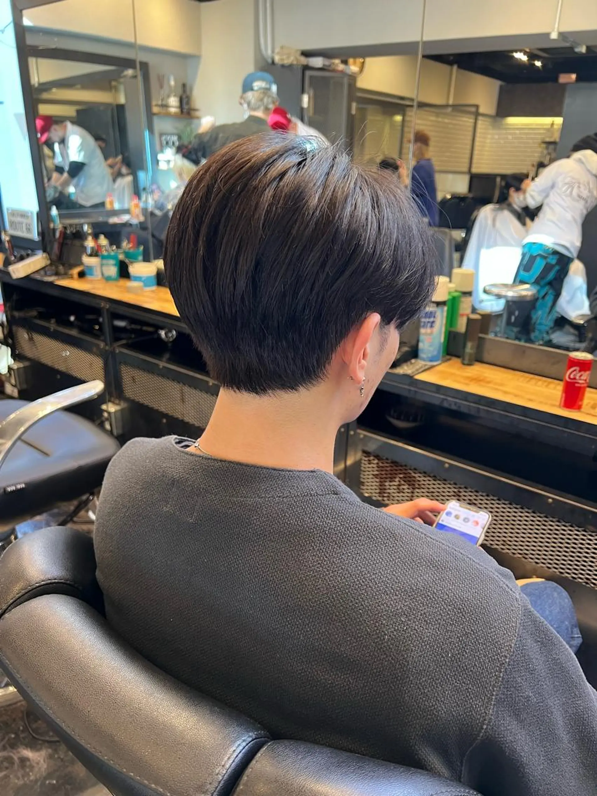 メンズ センターパート カット トリートメント メンズ特化/パーマ/ メッシュ/竜成のヘアスタイル