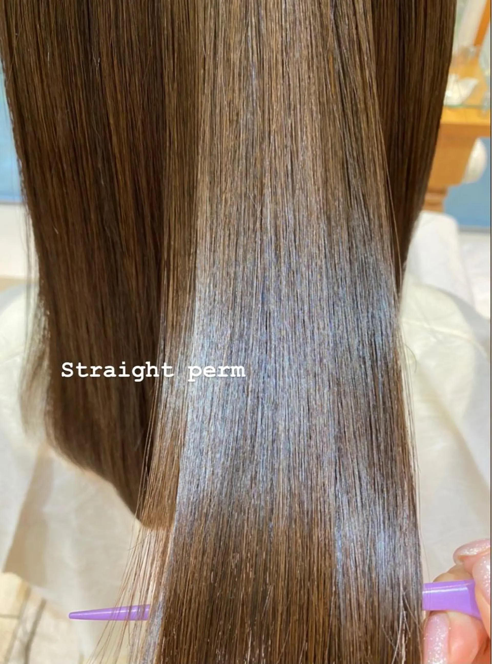 ロング パーマ 縮毛矯正 トリートメント ストレートパーマ ツカハラ　リリカ 👒柔らかカラー👒のヘアスタイル