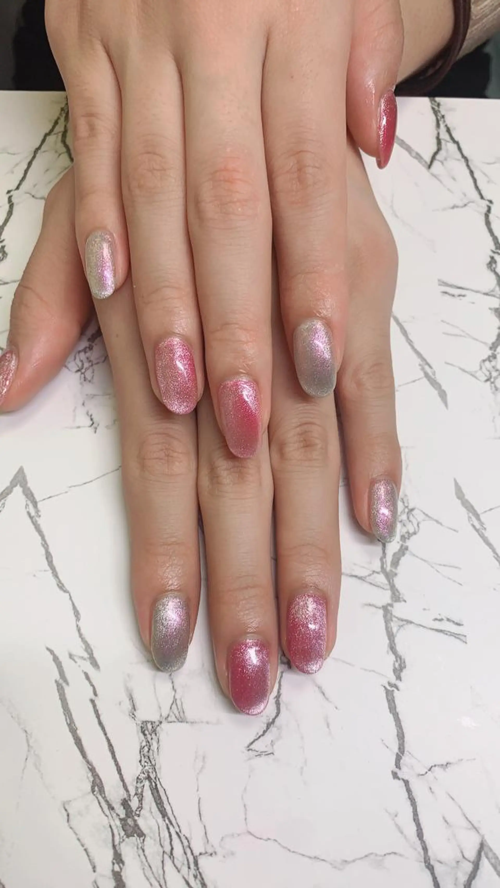 ネイル ハンドネイル はな💎ネイル ワンホン、長さ出しのネイルデザイン