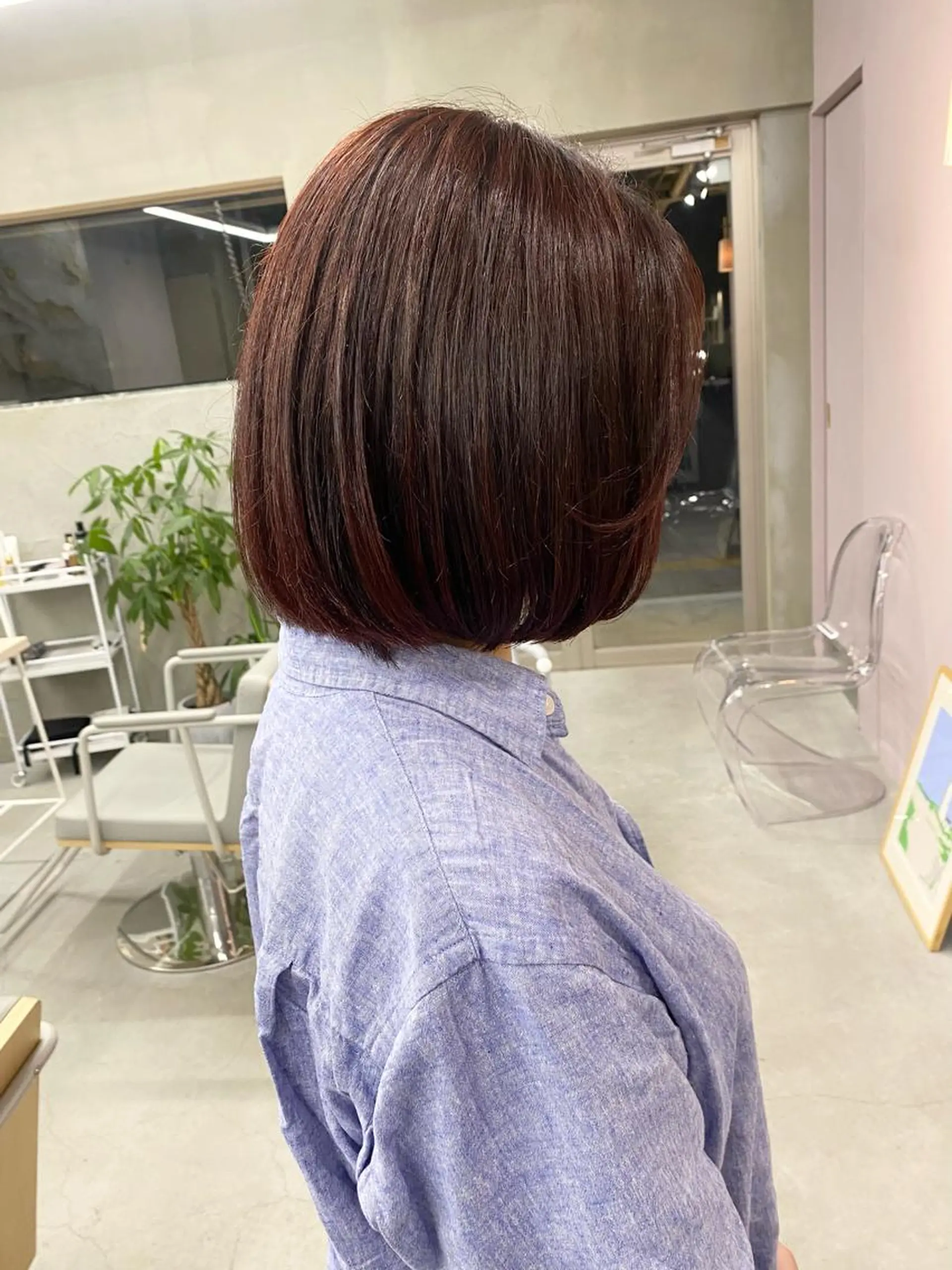 ミディアム カラー カット ヘアカラー トリートメント 前橋 姫奈のヘアスタイル