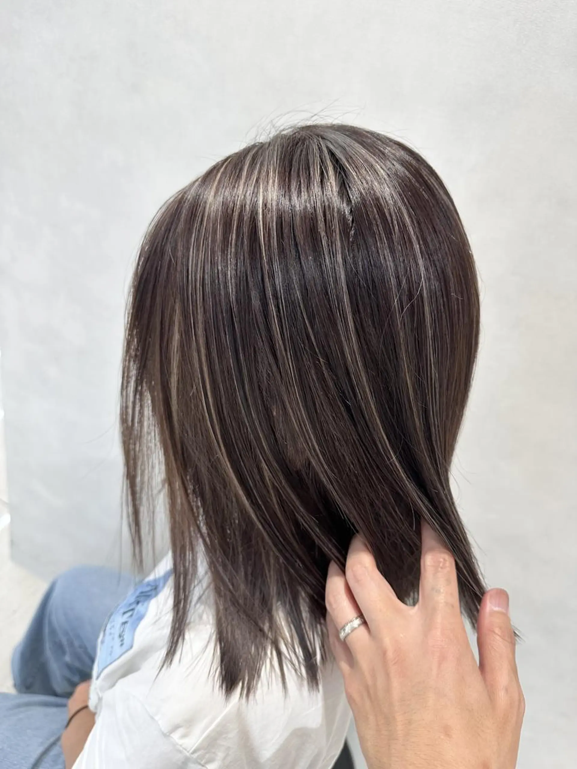 セミロング カラー ヘアアレンジ セミロングパーマ 透明感カラー ハイライトカラー ハイライト 髪質改善 カット ヘアカラー トリートメント 💎ハイライトカラー /髪質改善カラー💎のヘアスタイル