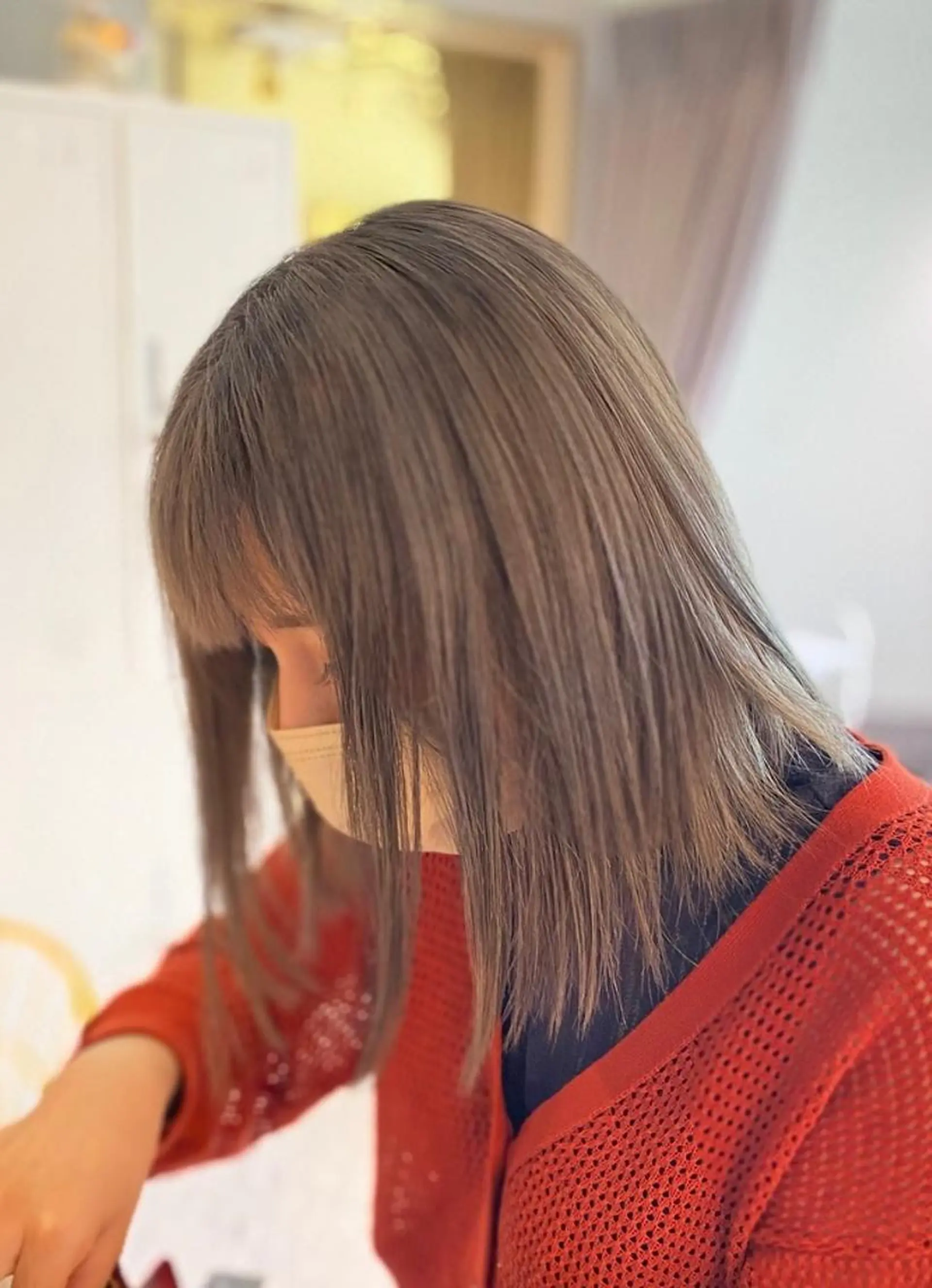 セミロング カラー ヘアアレンジ ブリーチ ケアブリーチ ダブルカラー トリートメント ヘアカラー トリートメント ekolu北梅田店所属・梅田中崎町髪質改善 /オキヒロト/エコルのヘアスタイル