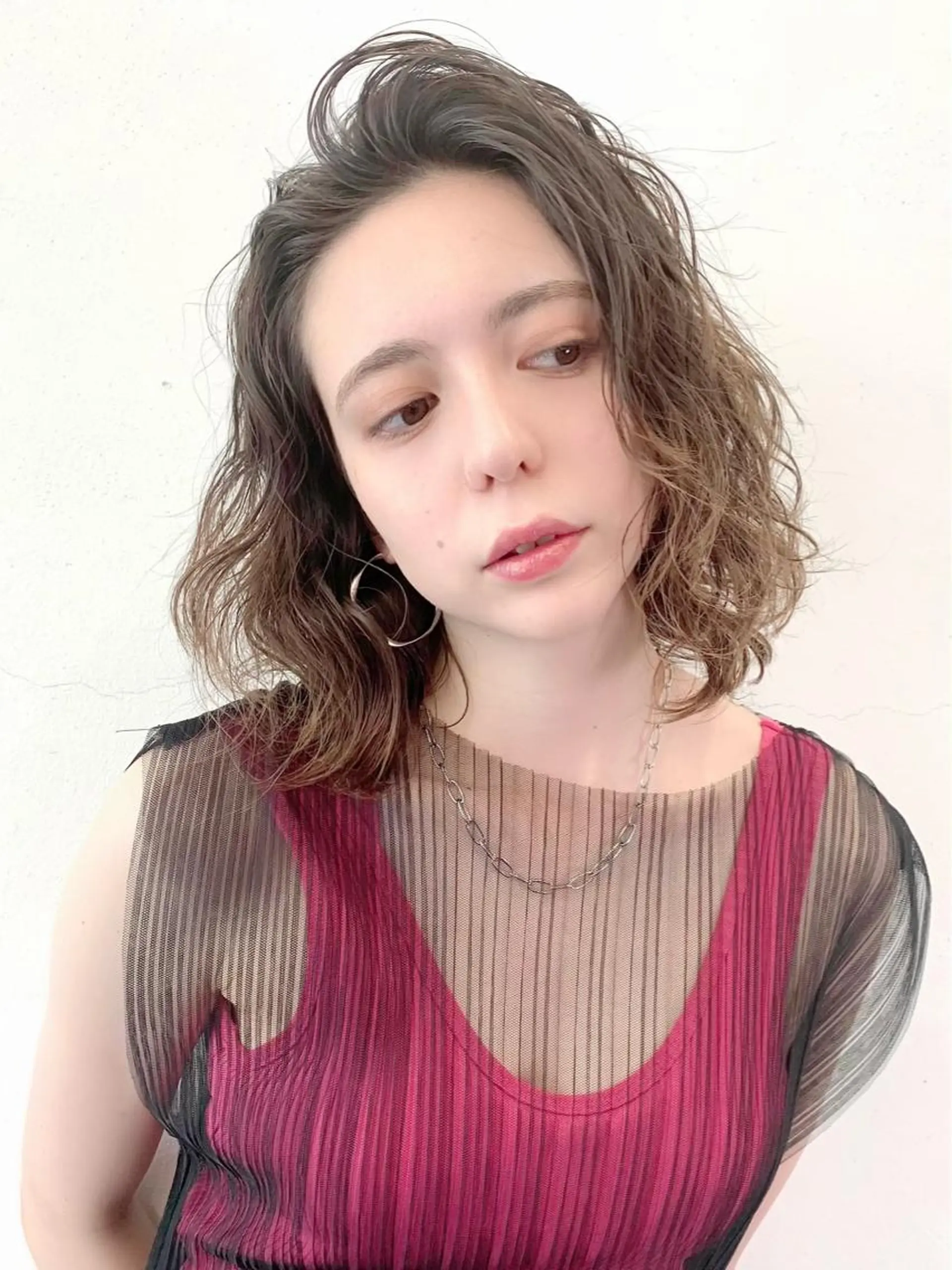 ミディアム パーマ レイヤーカット/艶髪 ✨💭KIRARIのヘアスタイル