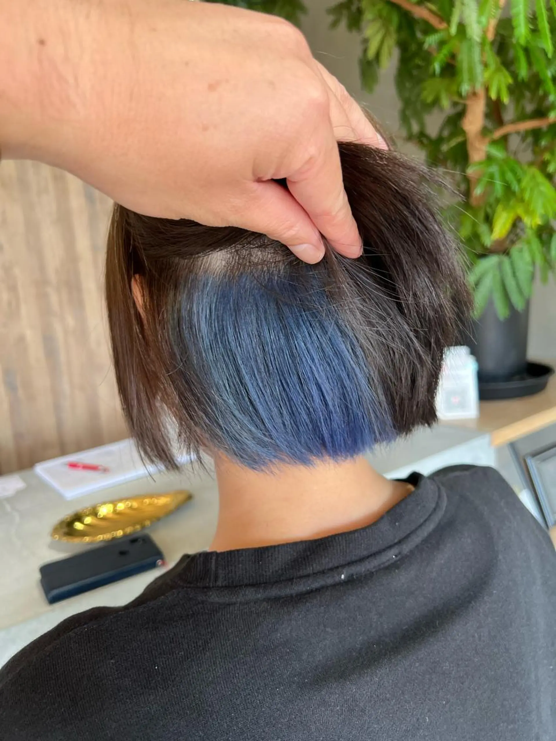 ショート カラー ハイライトカラー イルミナカラー ボブ ハイライト 髪質改善 シンヤヘアーズ 泉大津本店のヘアスタイル