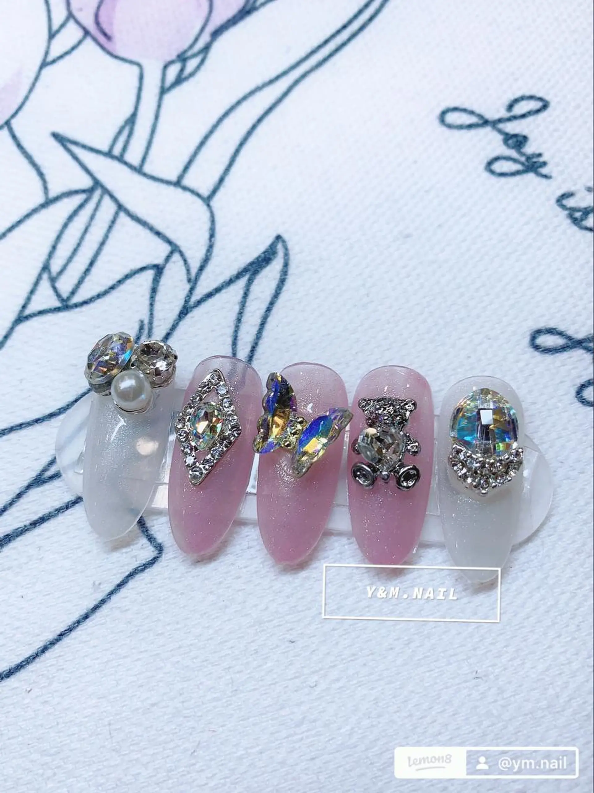 カラー ネイル 韓国ネイル ワンホンネイル Ui_Amor (パラジェル)のネイルデザイン