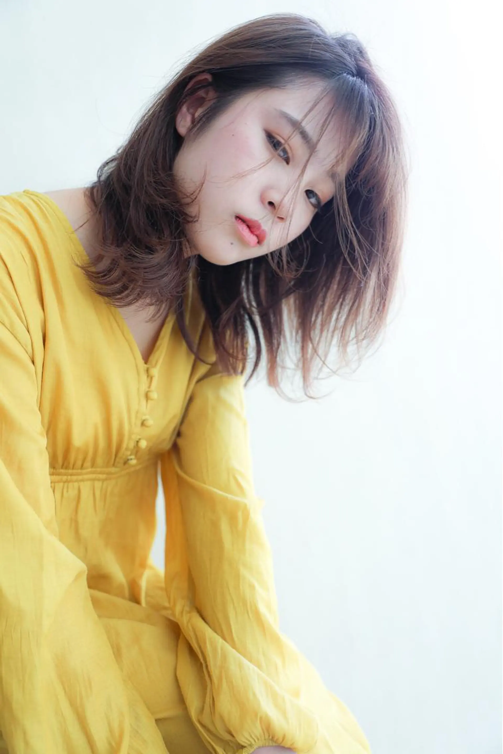 ミディアム カラー くびれヘア 外ハネヘア &グループ代表取締役 KOHEIのヘアスタイル