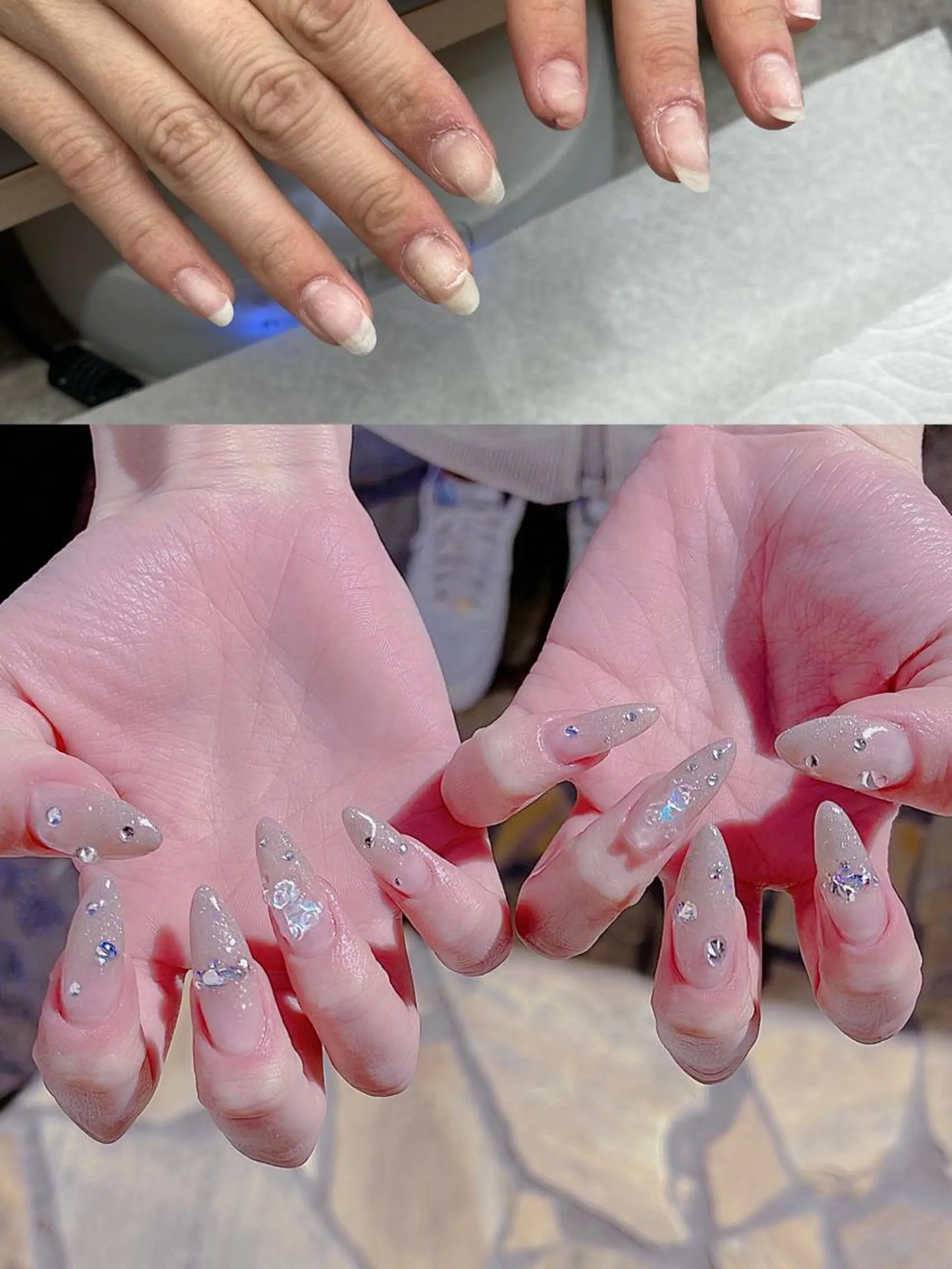 セミロング めぐみのネイルサロン スタッフ練習のネイルデザイン