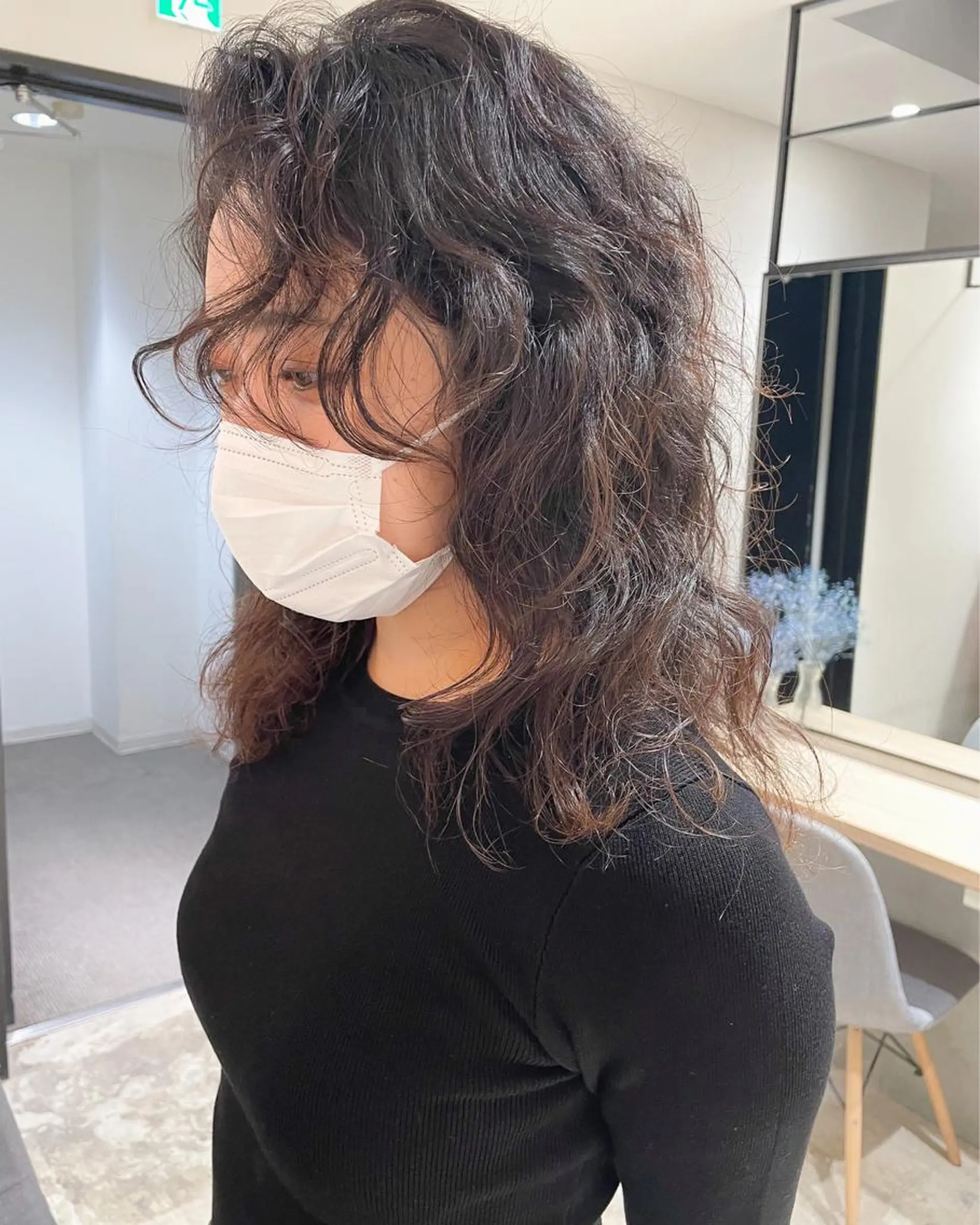 セミロング カラー くせ毛 レイヤーカット カット ヘアカラー トリートメント 村上雅人 ナチュラルモードのヘアスタイル