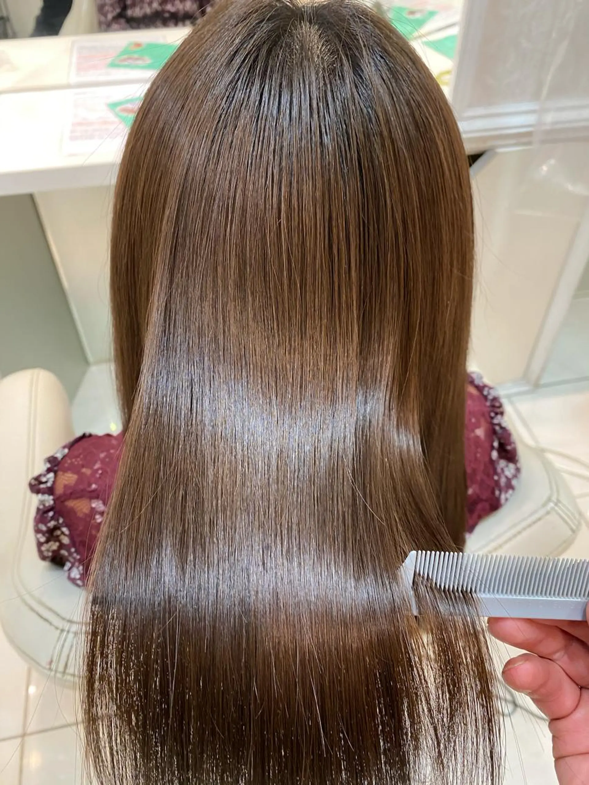 セミロング カット 縮毛矯正 💎髪質改善/縮毛矯 正特化💎鈴木一寿のヘアスタイル