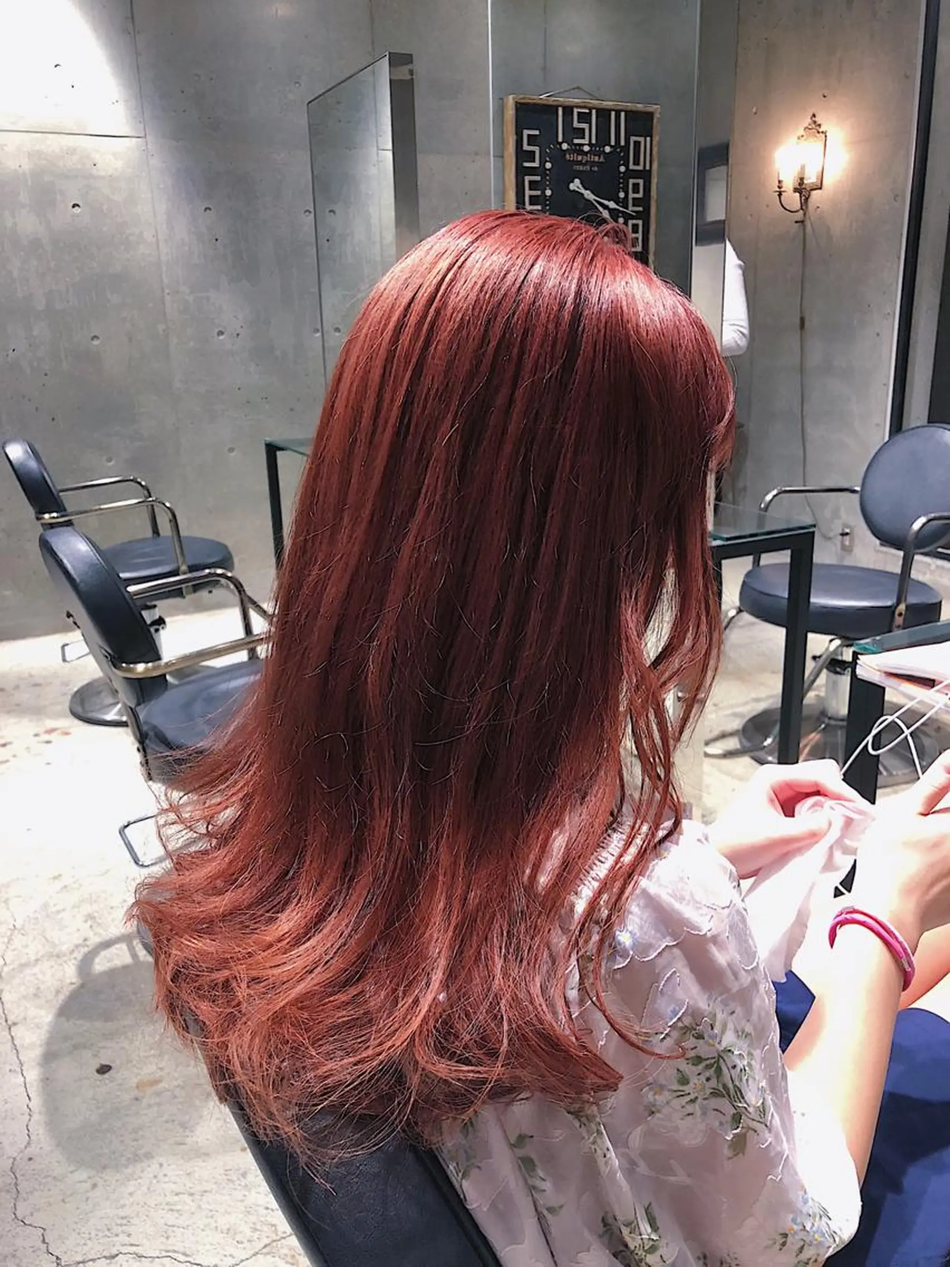 ロング カラー ヘアアレンジ ピンクカラー 遠藤悠大/メンズ縮毛 /メンズカットのヘアスタイル