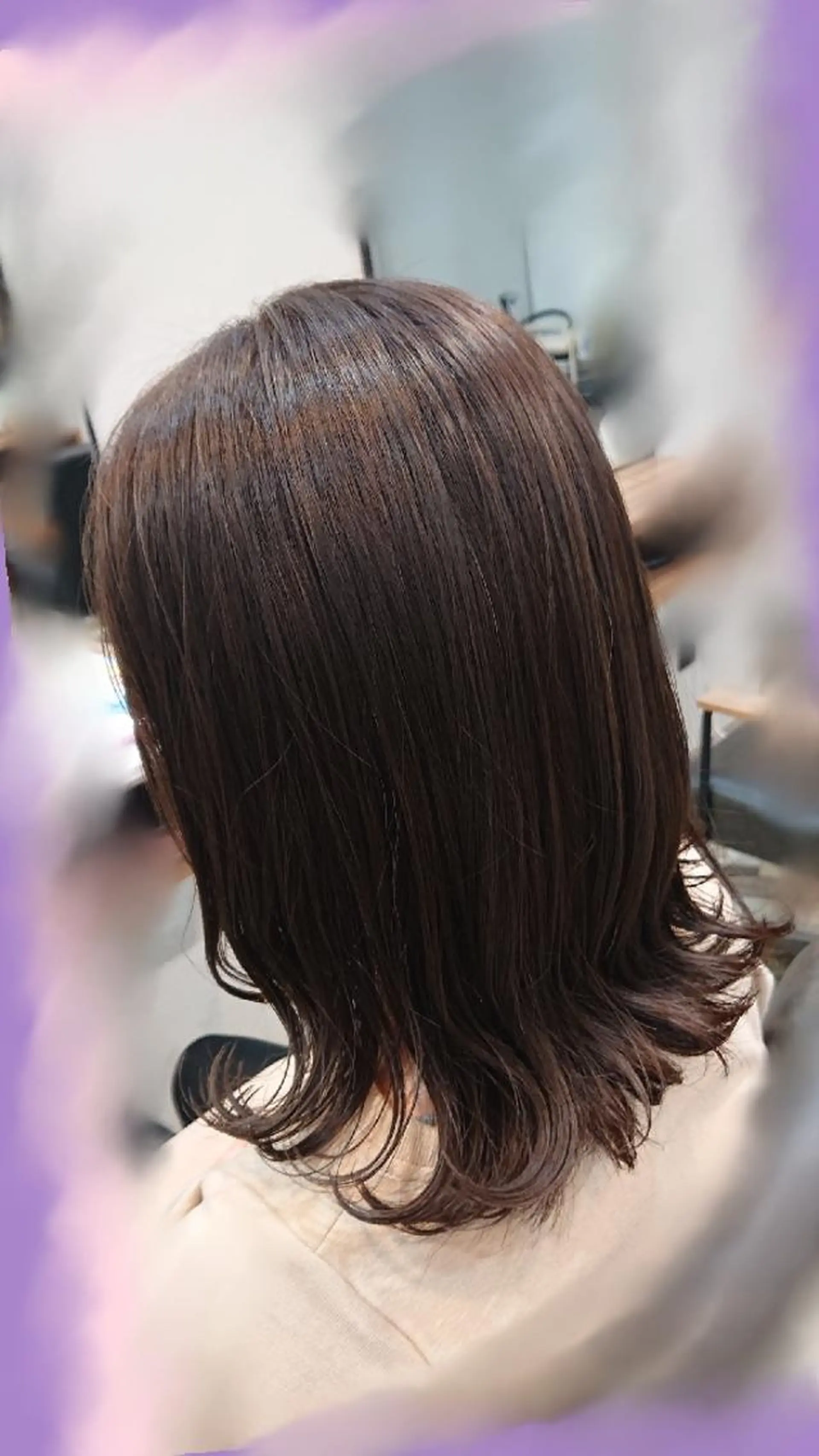 セミロング くびれヘア 伸ばしかけ 小顔カット 松浦 美和【miwa】のヘアスタイル