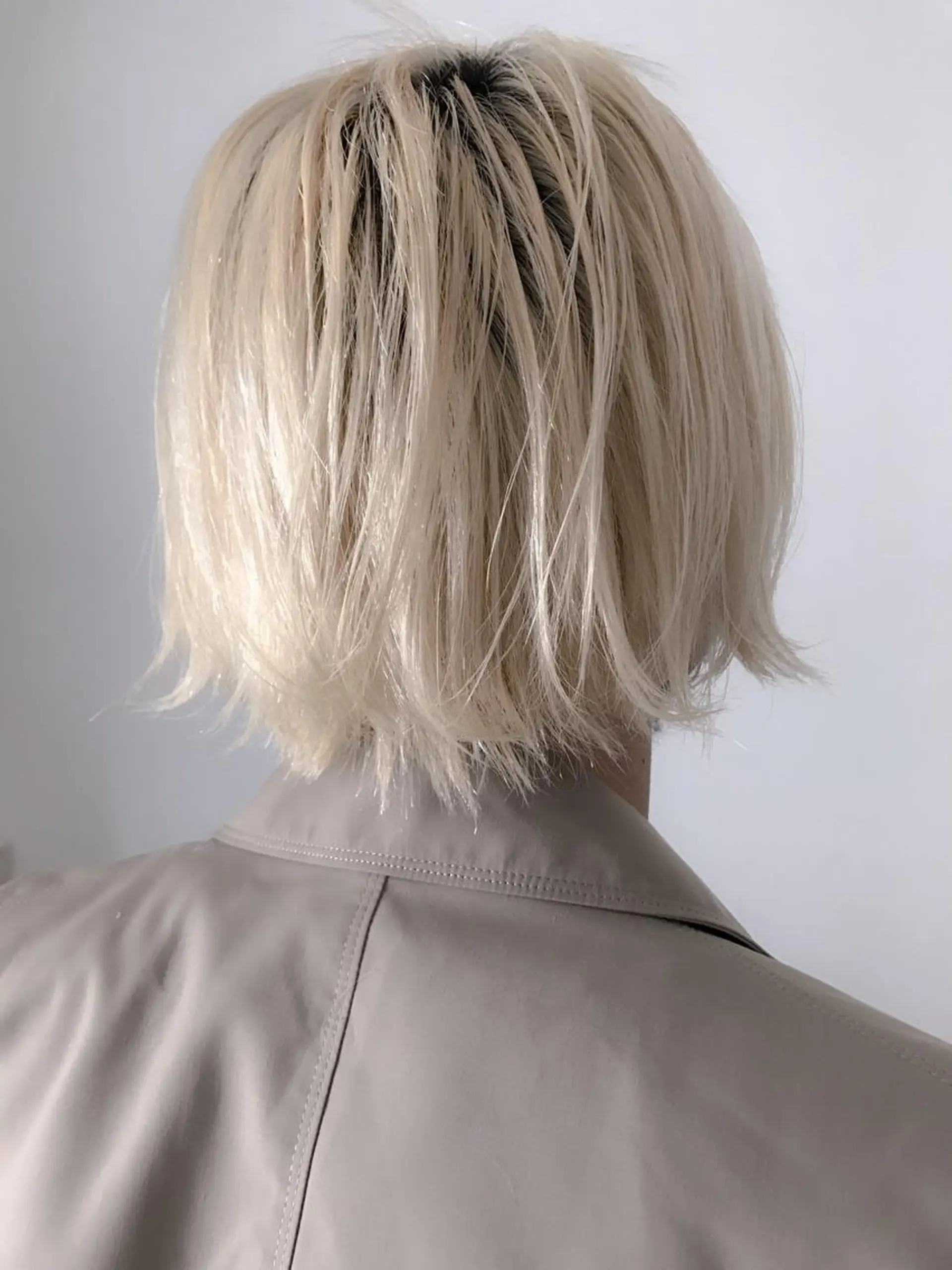 ショート カラー ハイトーンカラー イエローカラー エクステ(レミー毛) NINEのヘアスタイル