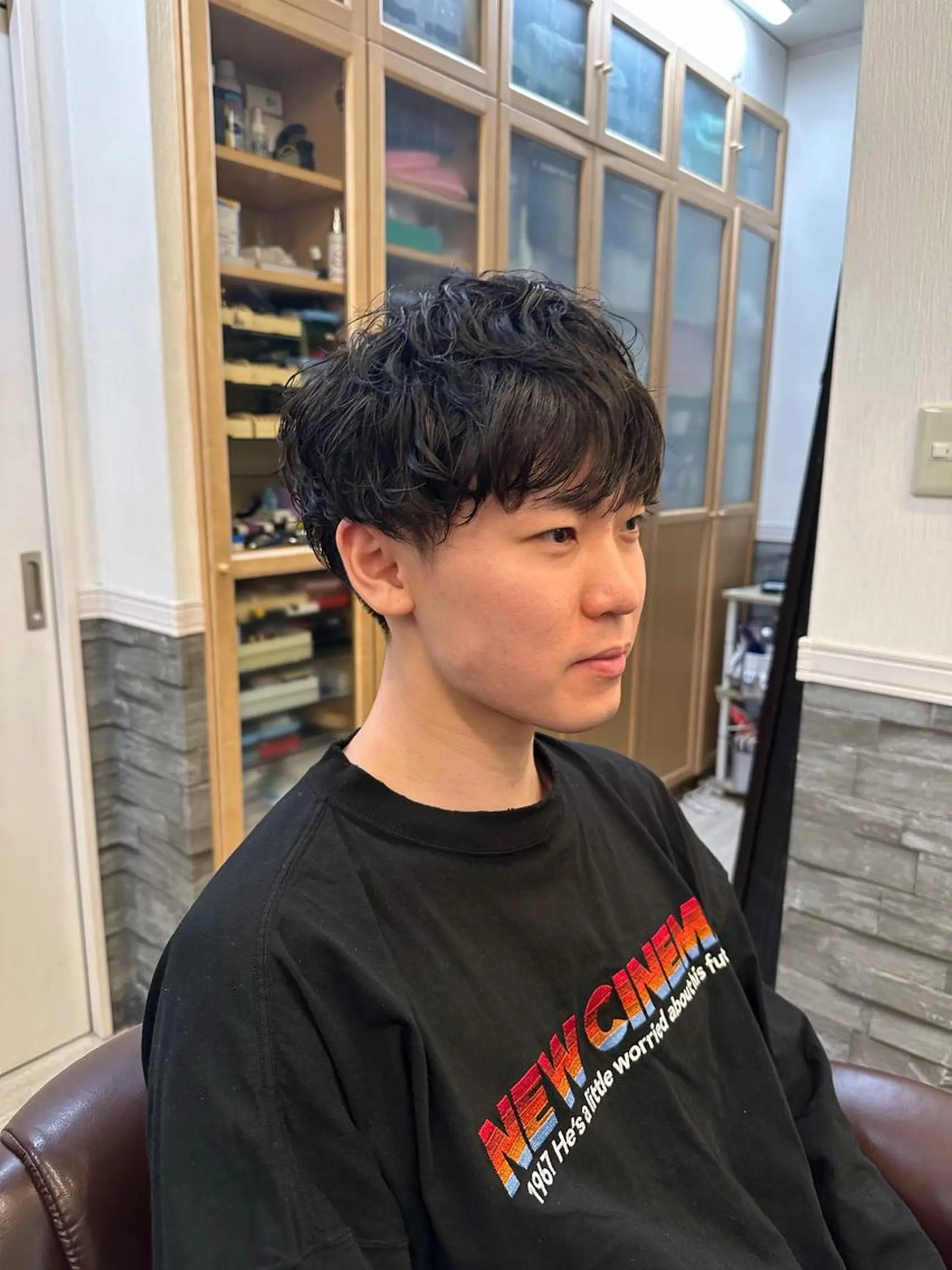 ショート パーマ メンズ メンズパーマ 仲川 遼のヘアスタイル