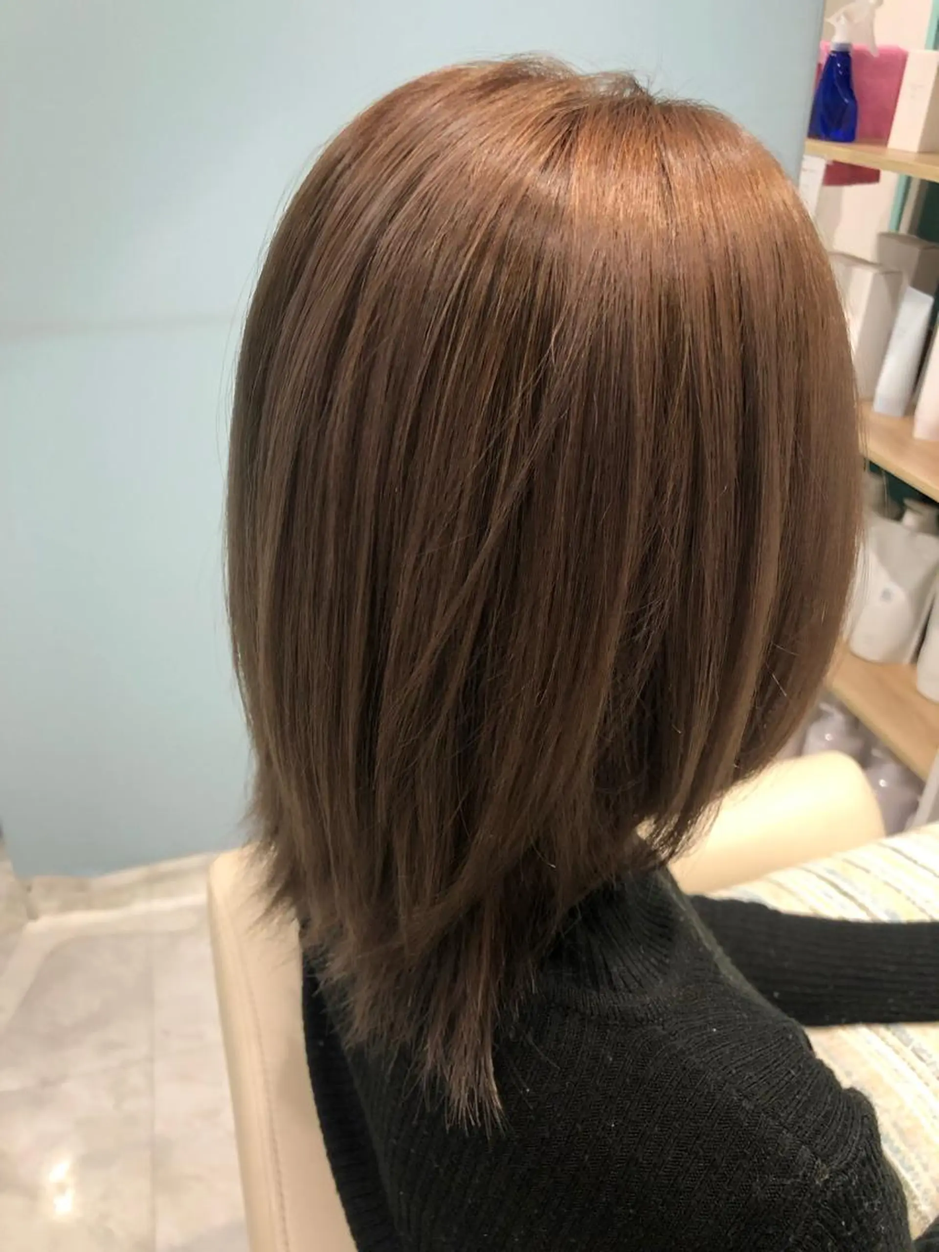 カラー グレージュ 増田 結莉のヘアスタイル