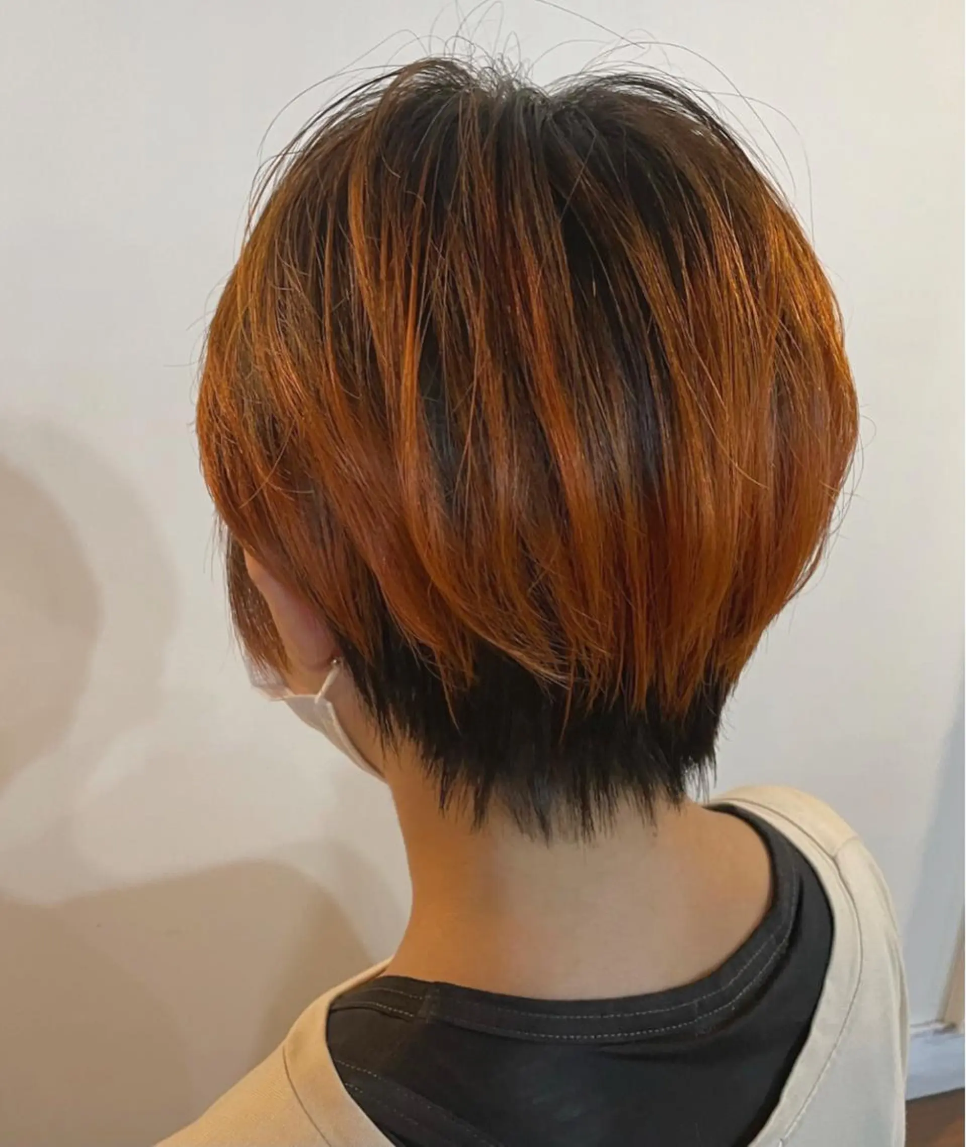 ショート カラー ヘアアレンジ グラデーションカラー オレンジ ショートヘア ヘアカラー トリートメント 石山涼太 【monolith】のヘアスタイル
