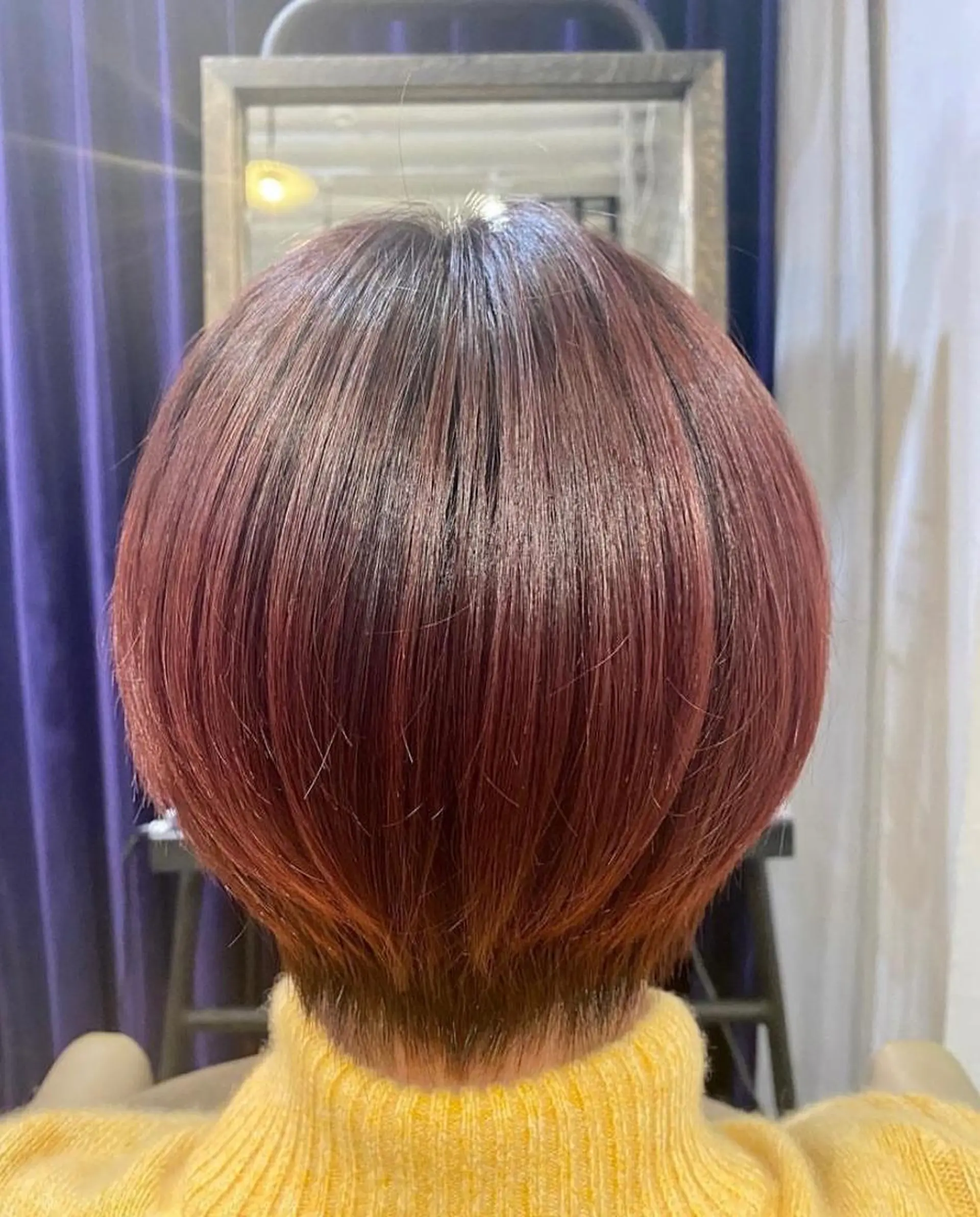 ショート カラー ブリーチ オレンジ ショートヘア 藤江 健人のヘアスタイル