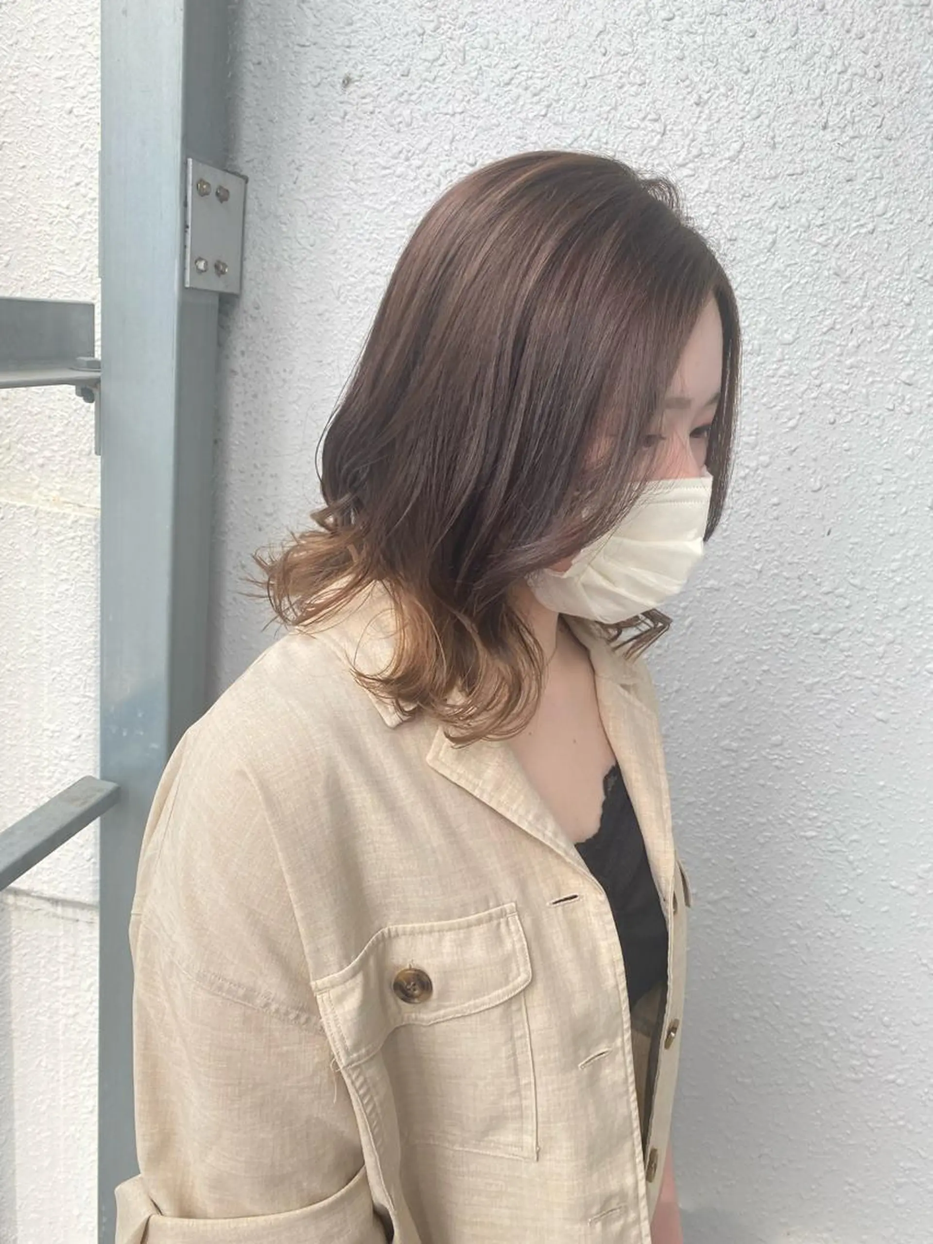 ミディアム カラー ヘアカラー トリートメント 後藤紗英/髪質改善 /オリーブベージュのヘアスタイル