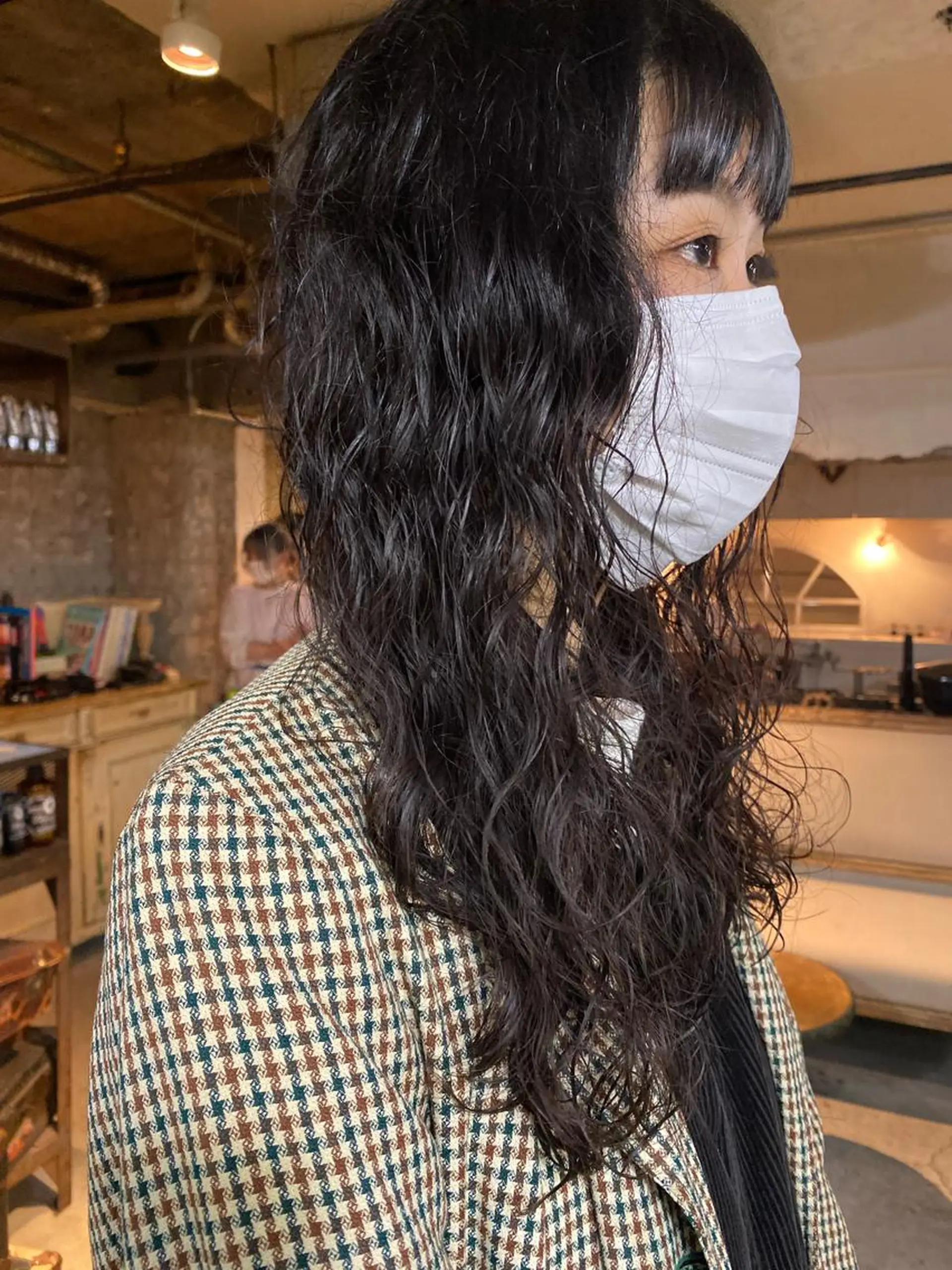 セミロング パーマ お任せヘア☘️☘️ 及川渚のヘアスタイル