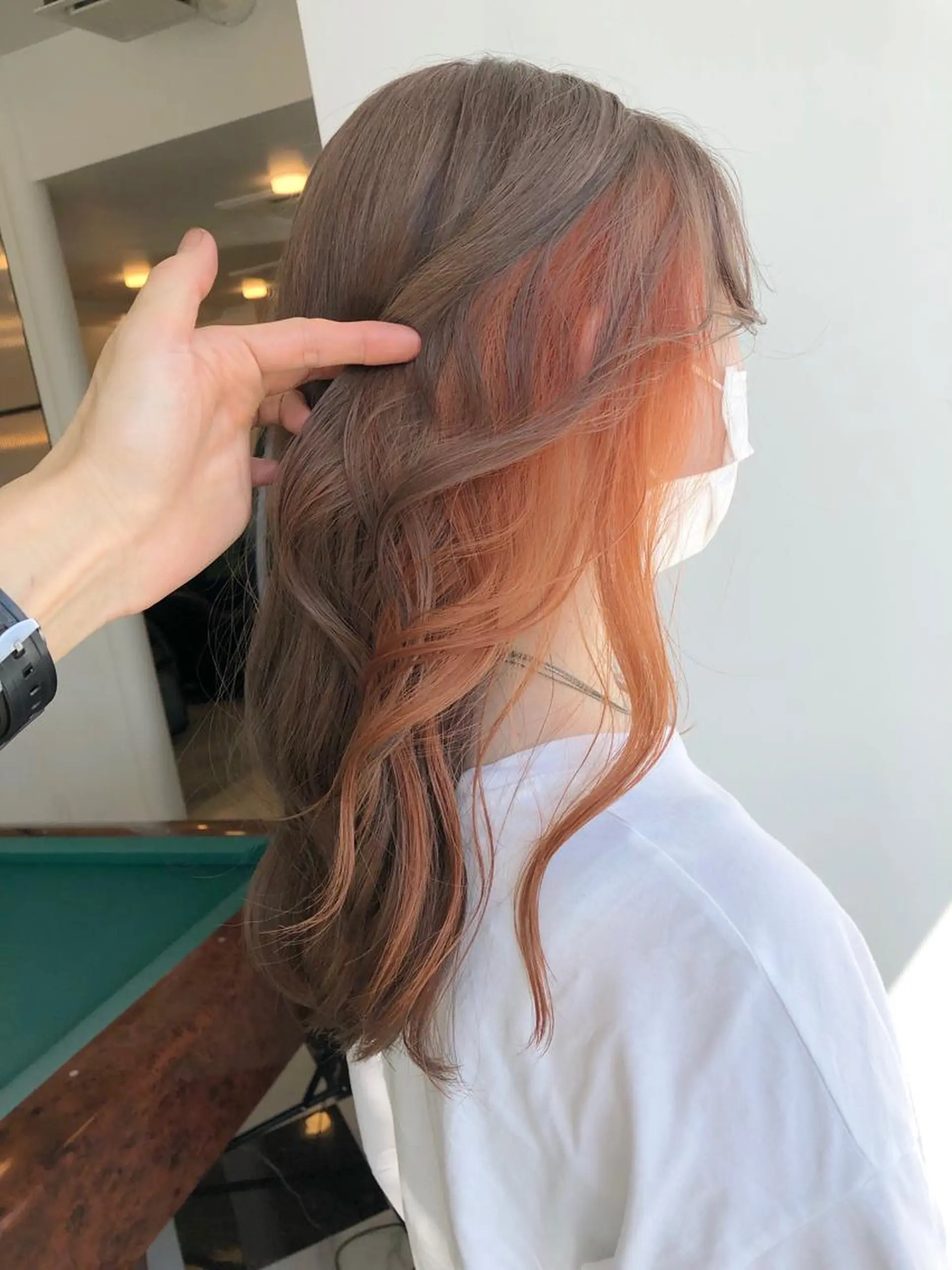 セミロング カラー ベージュカラー ミルクティーベージュ オレンジ カット ヘアカラー トリートメント ヘアセット ☕️ベージュカラー 内藤光哉☕️のヘアスタイル