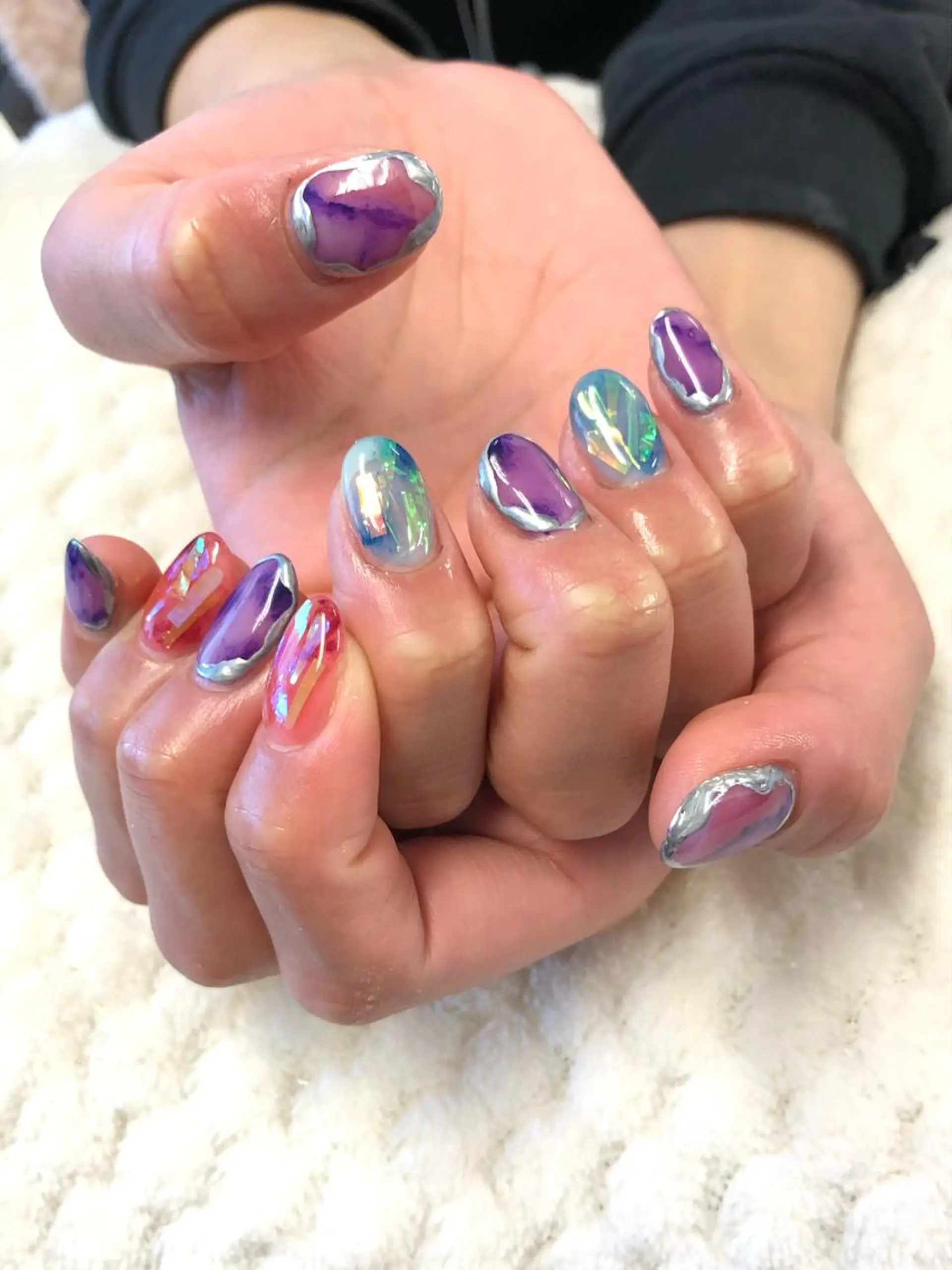 ネイル キラキラネイル ニュアンスネイル ono megumiのネイルデザイン