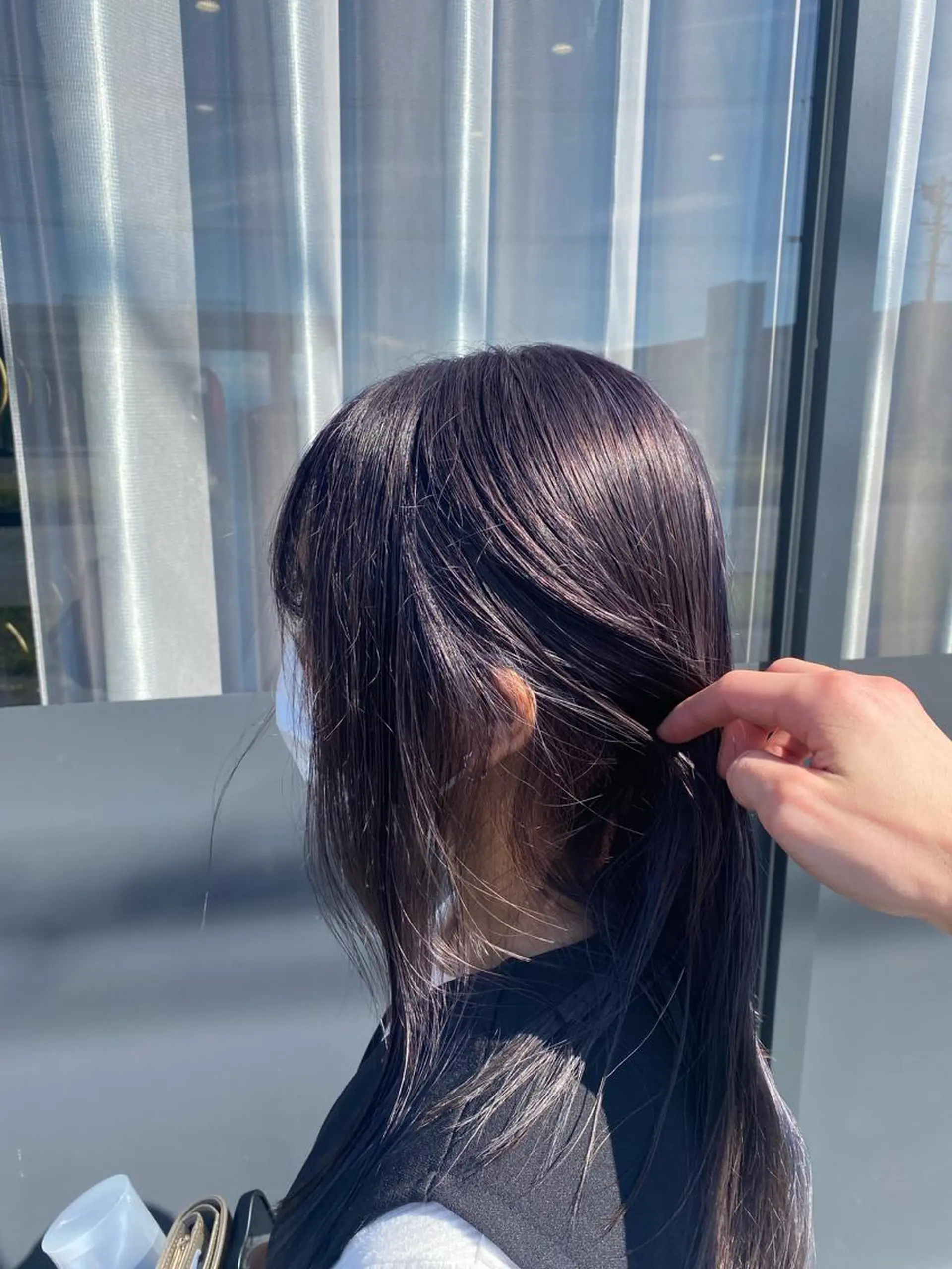 セミロング カラー ブリーチ ラベンダーカラー 磯田冬弥/ ブリーチメニューのヘアスタイル