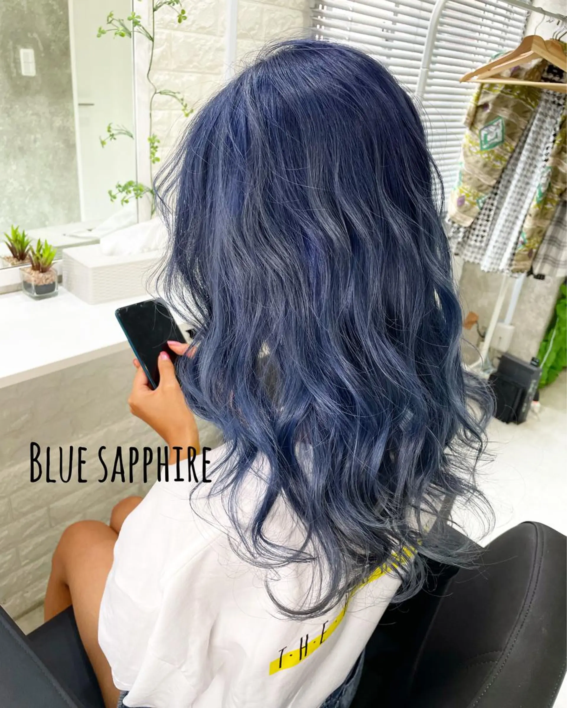 ミディアム カラー ブルーカラー ヘアカラー トリートメント にしき さんのヘアスタイル