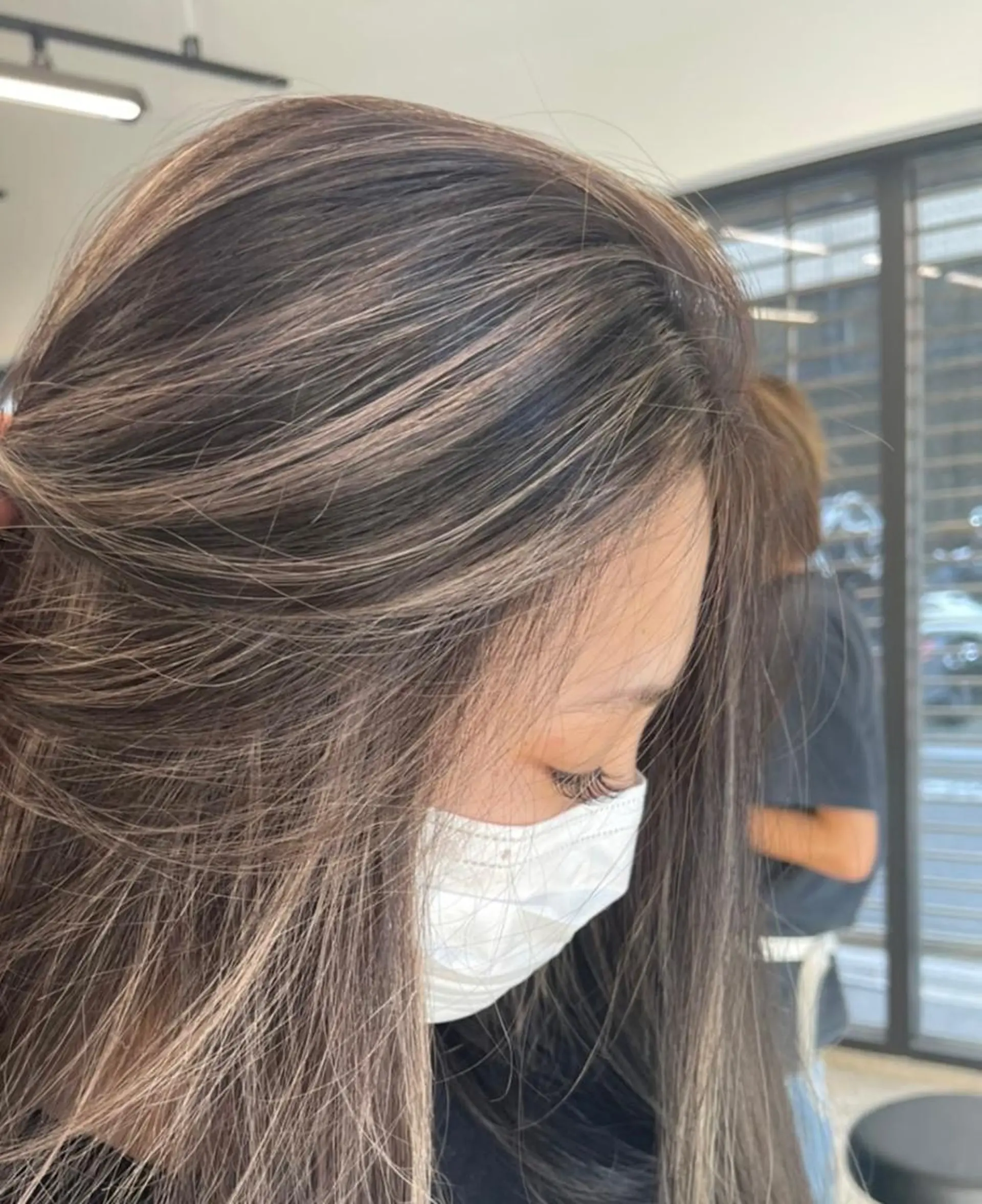 ロング カラー レイン🌏🌱 似合わせ/ハイトーンのヘアスタイル