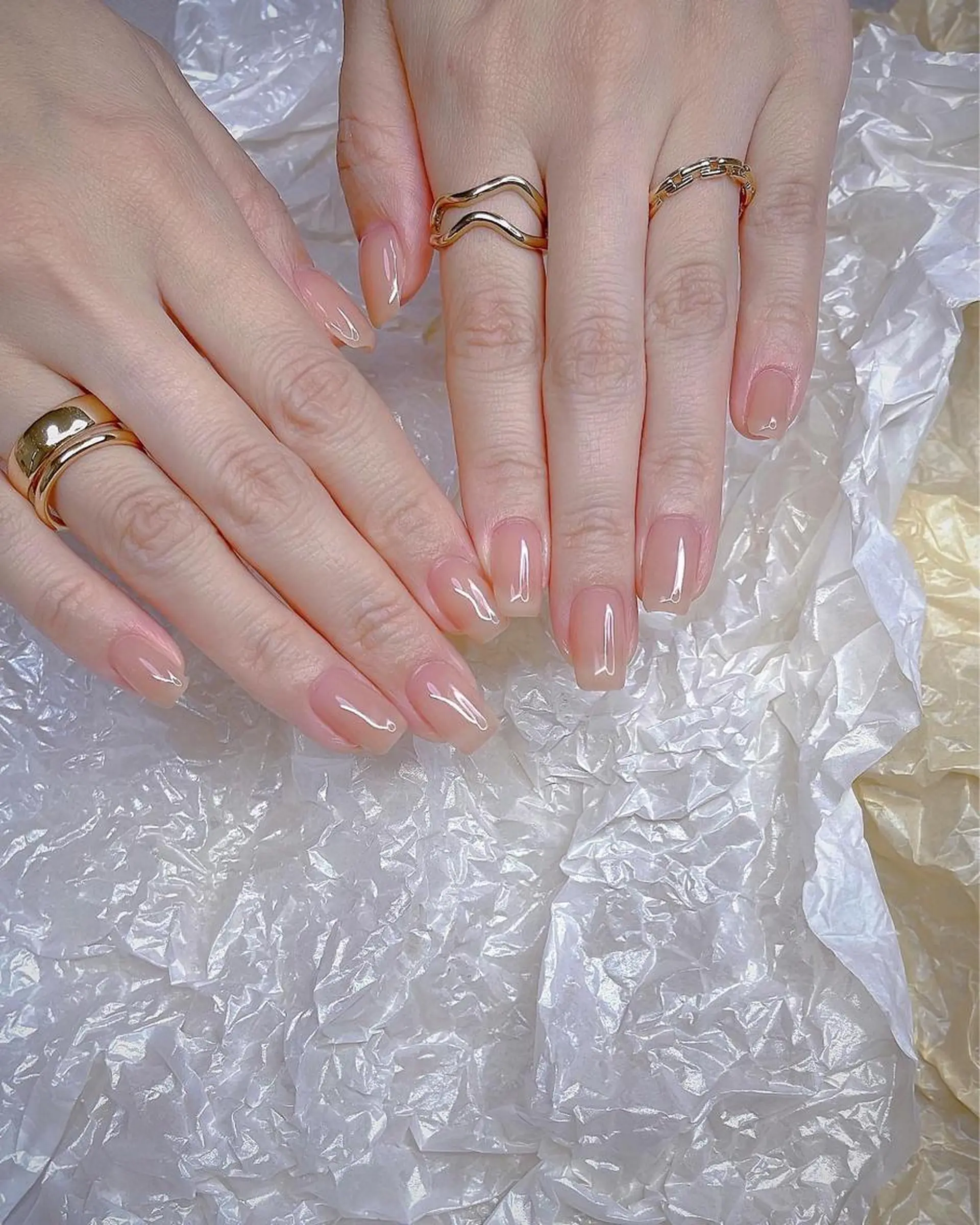 ミディアム ハンドネイル めぐみのネイルサロン スタッフ練習のネイルデザイン