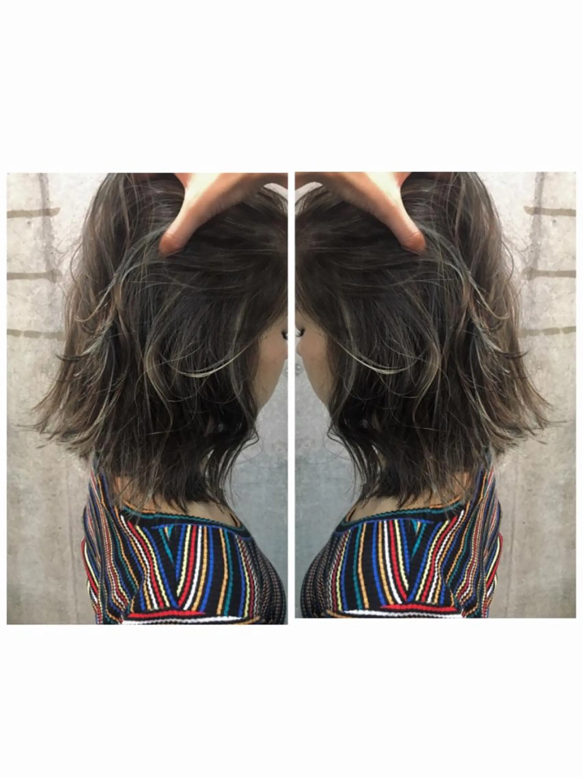 ミディアム カラー 鷺谷 玲奈のヘアスタイル