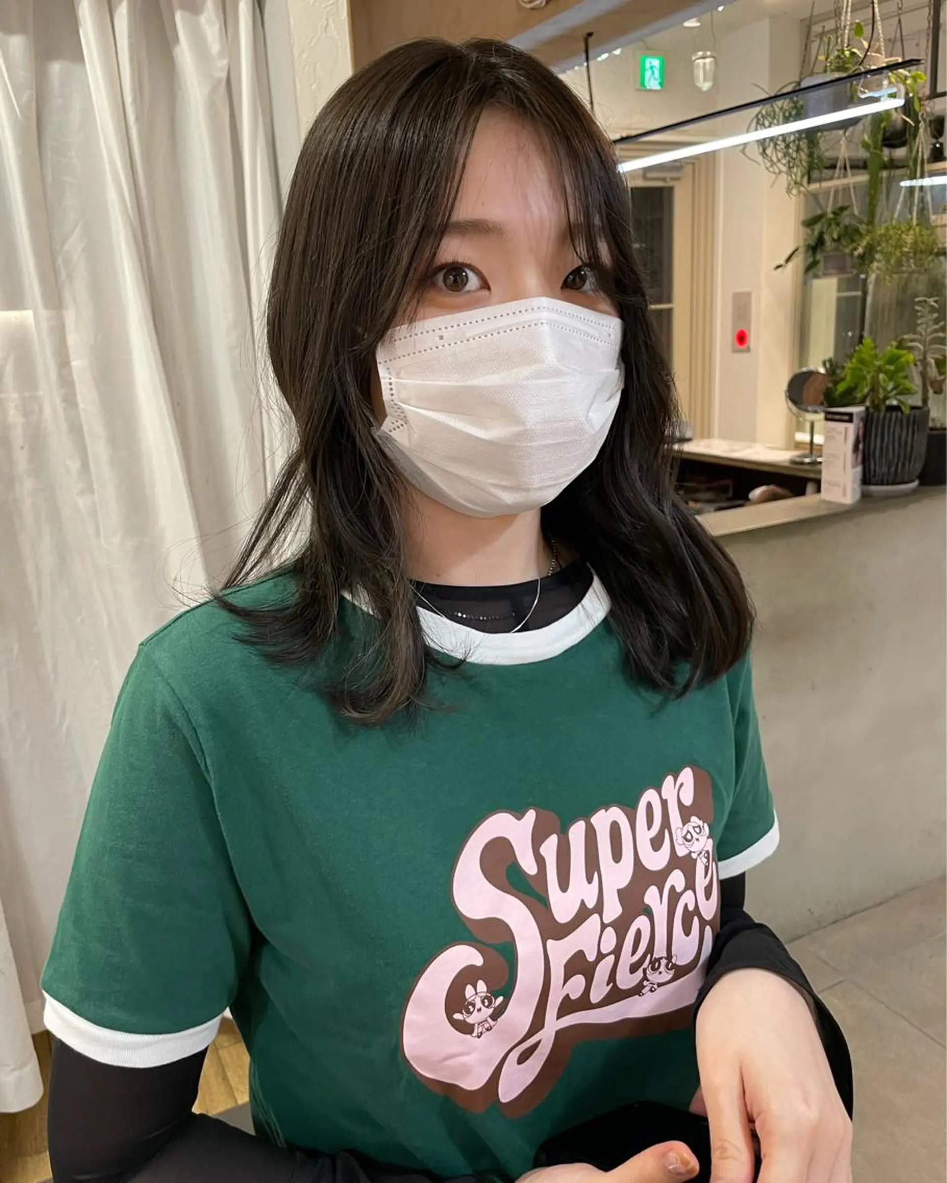 セミロング カラー ヘアアレンジ 小顔レイヤー×コンパ クトボブ/林隆平のヘアスタイル