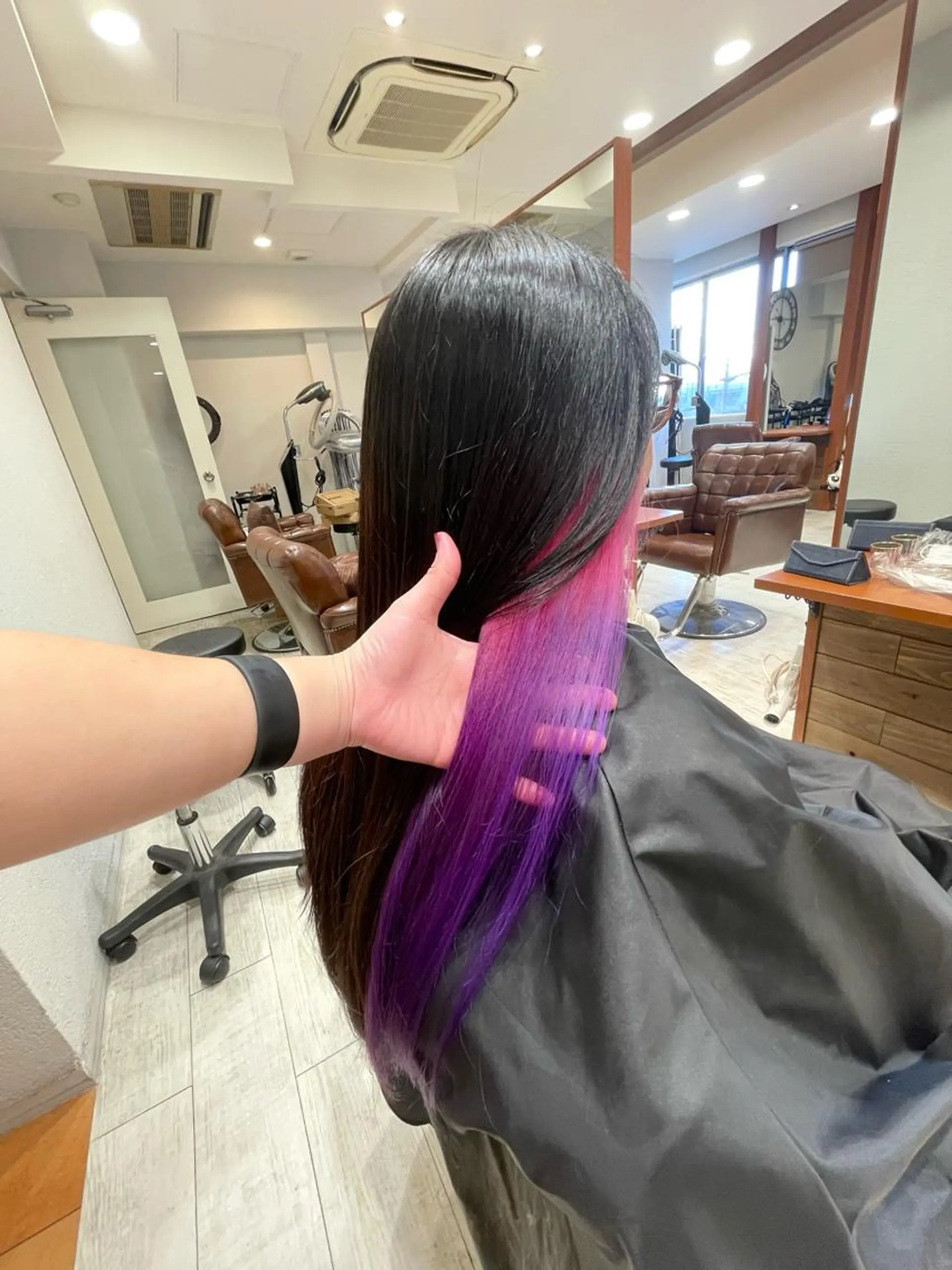 ロング カラー グラデーションカラー 艶カラー/インナー /グラデ/大西小百合のヘアスタイル