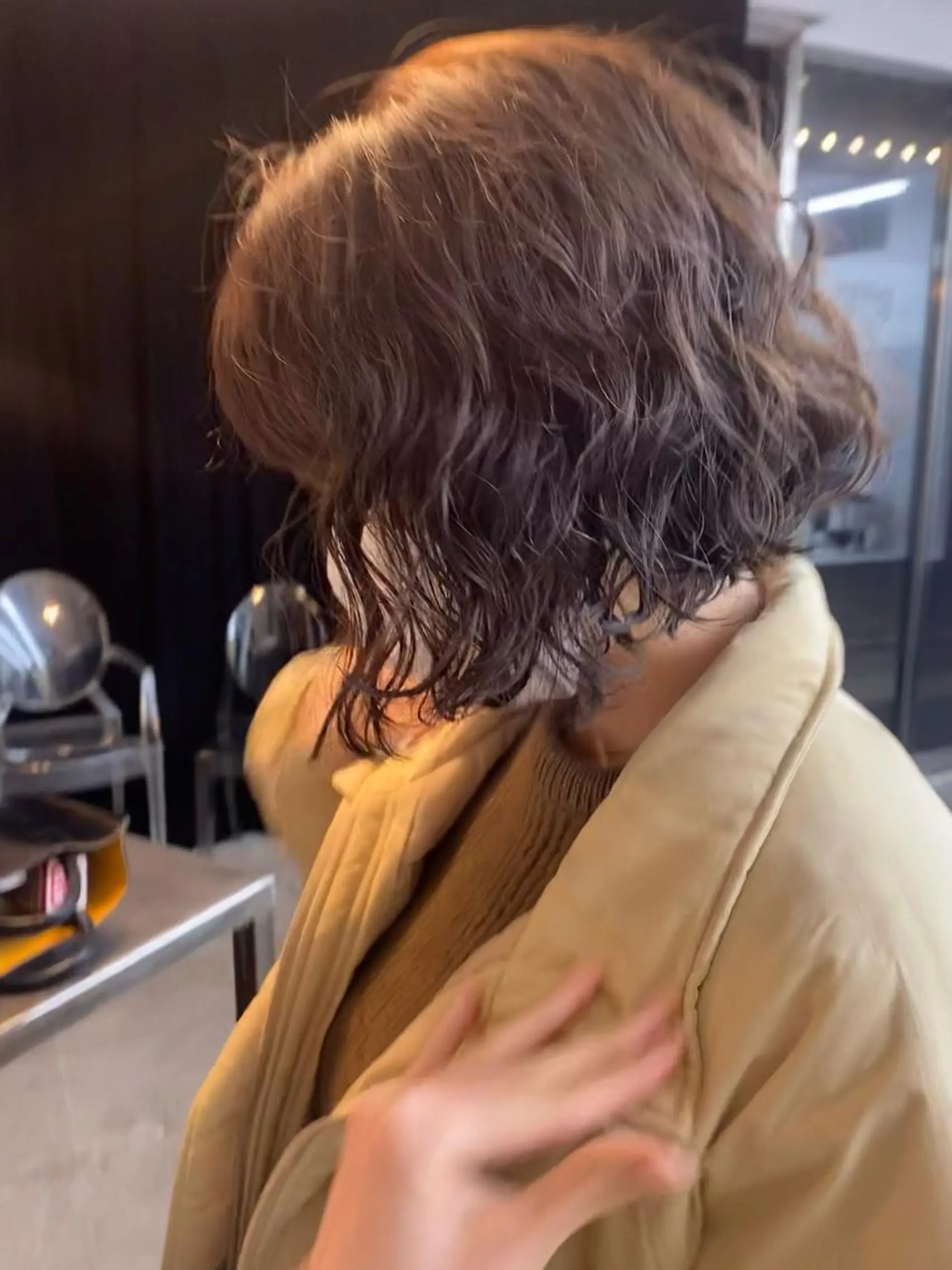 ショート カラー パーマ ボブ 大石 沙季のヘアスタイル