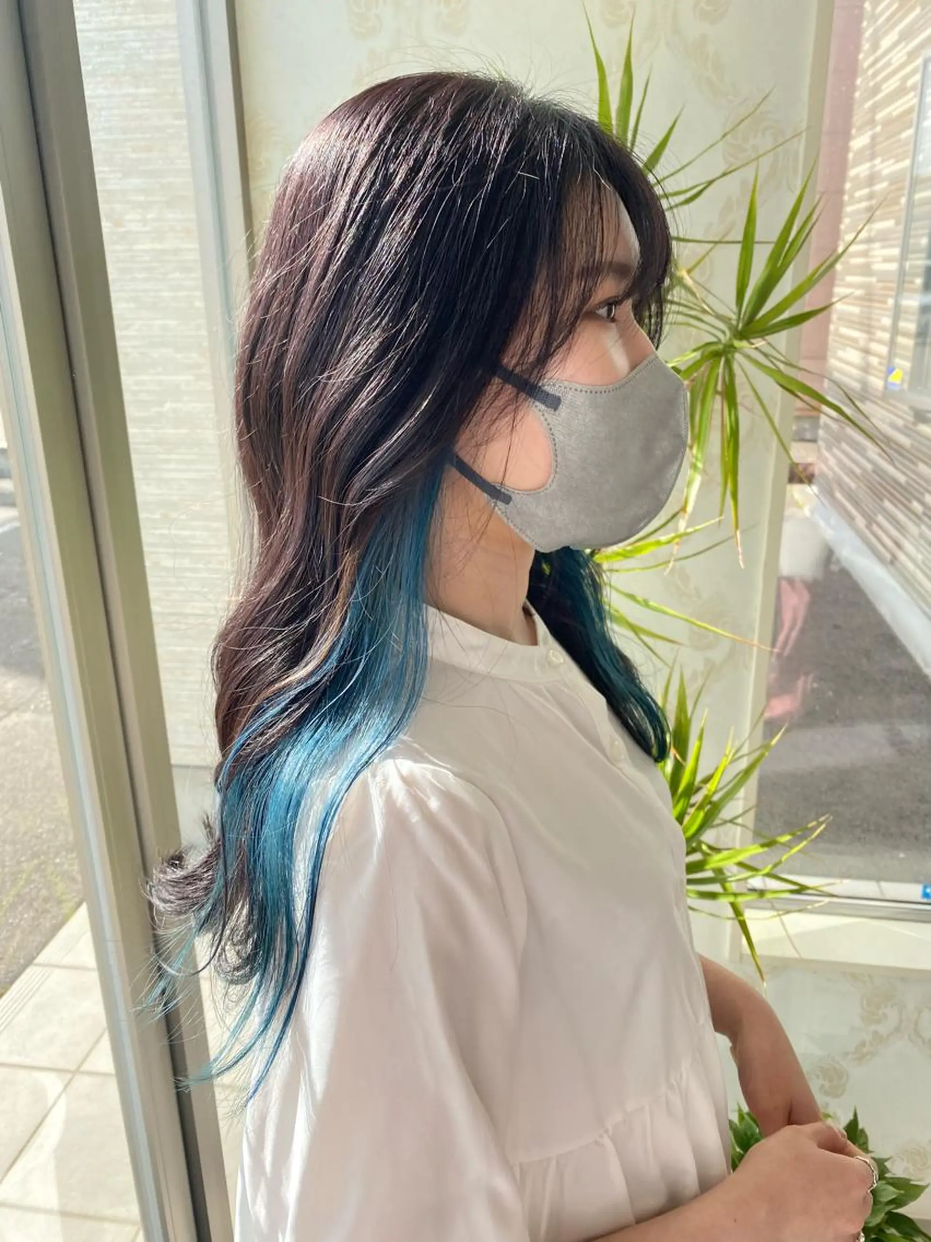 ロング カラー イヤリングカラー 大口 楓のヘアスタイル