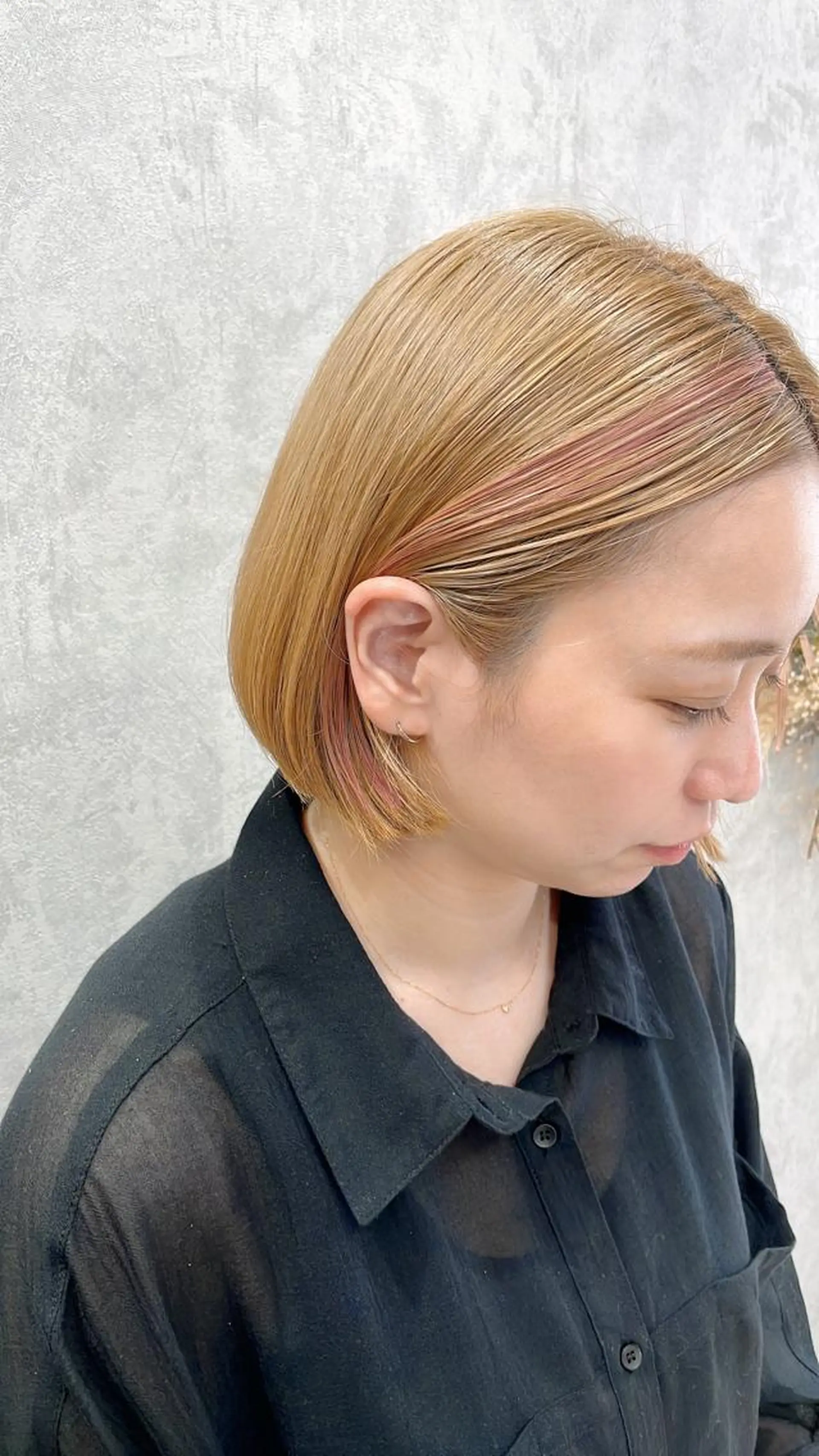 ミディアム カラー ヘアアレンジ キッズ ピンクカラー Takagi Nanamiのヘアスタイル
