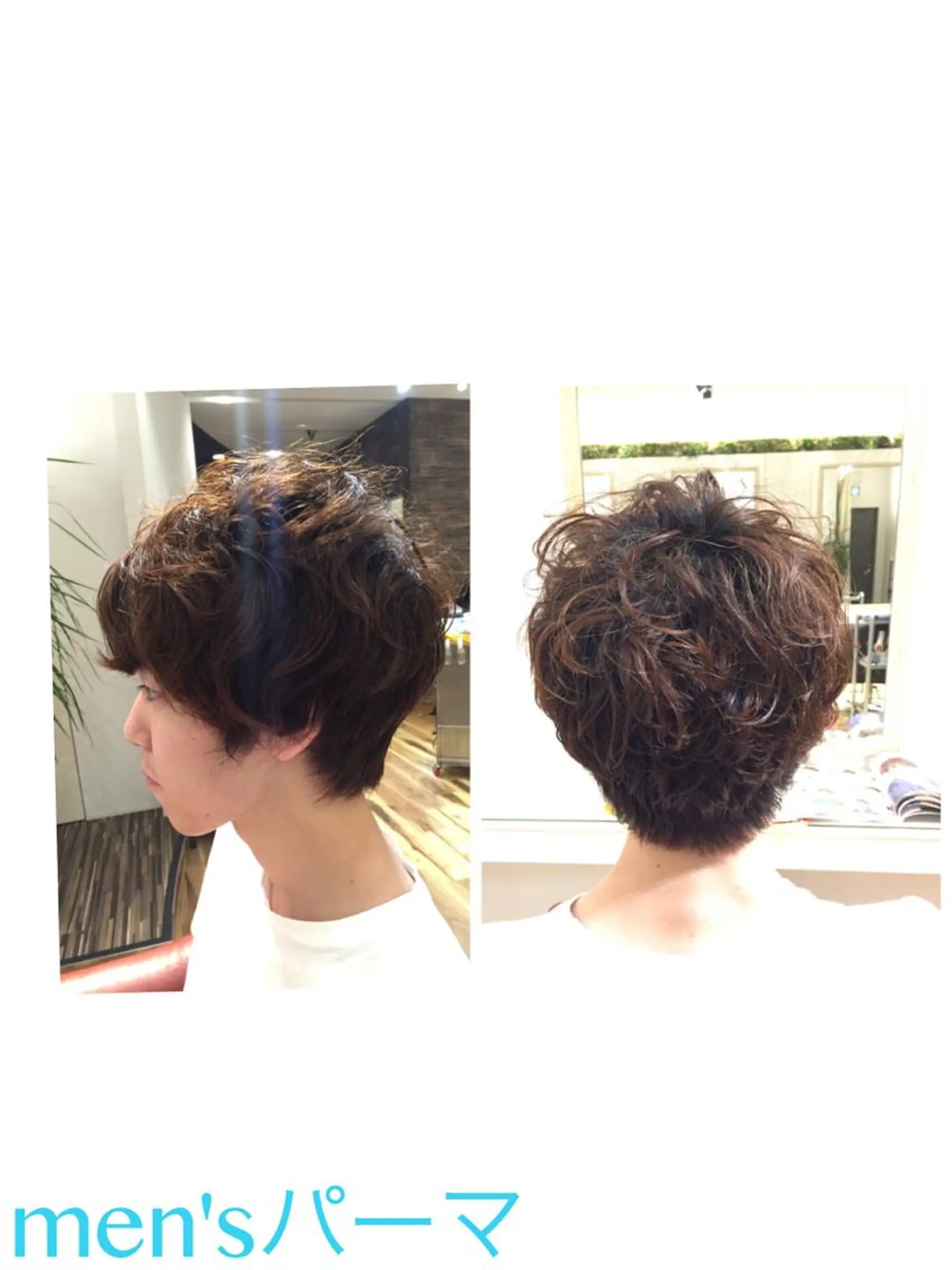 ショート パーマ メンズ メンズパーマ ⚪︎ YUNAのヘアスタイル