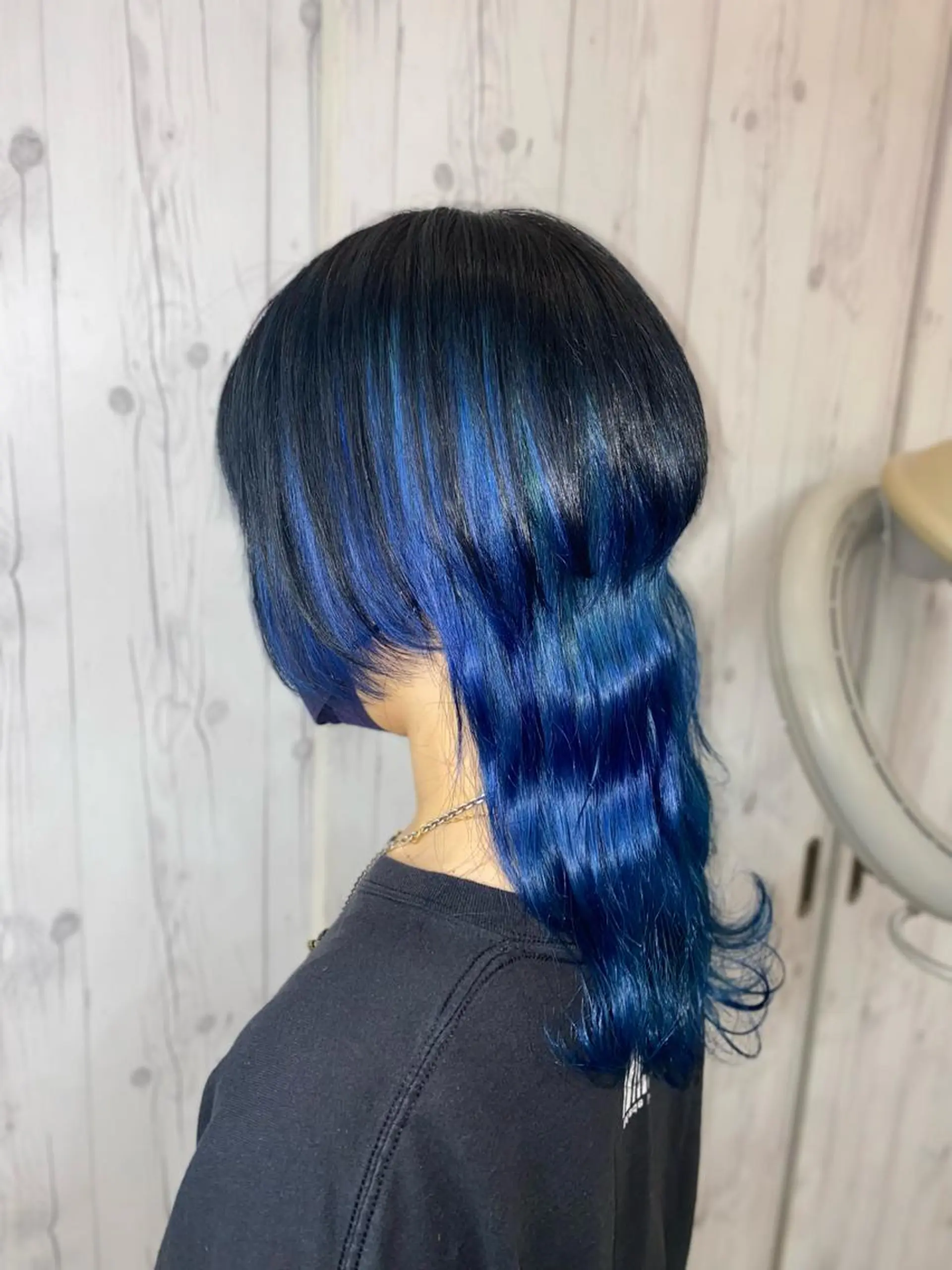 セミロング ウルフカット ヘアカラー ゆぴ☾‪/推しカラー /ハイトーンのヘアスタイル