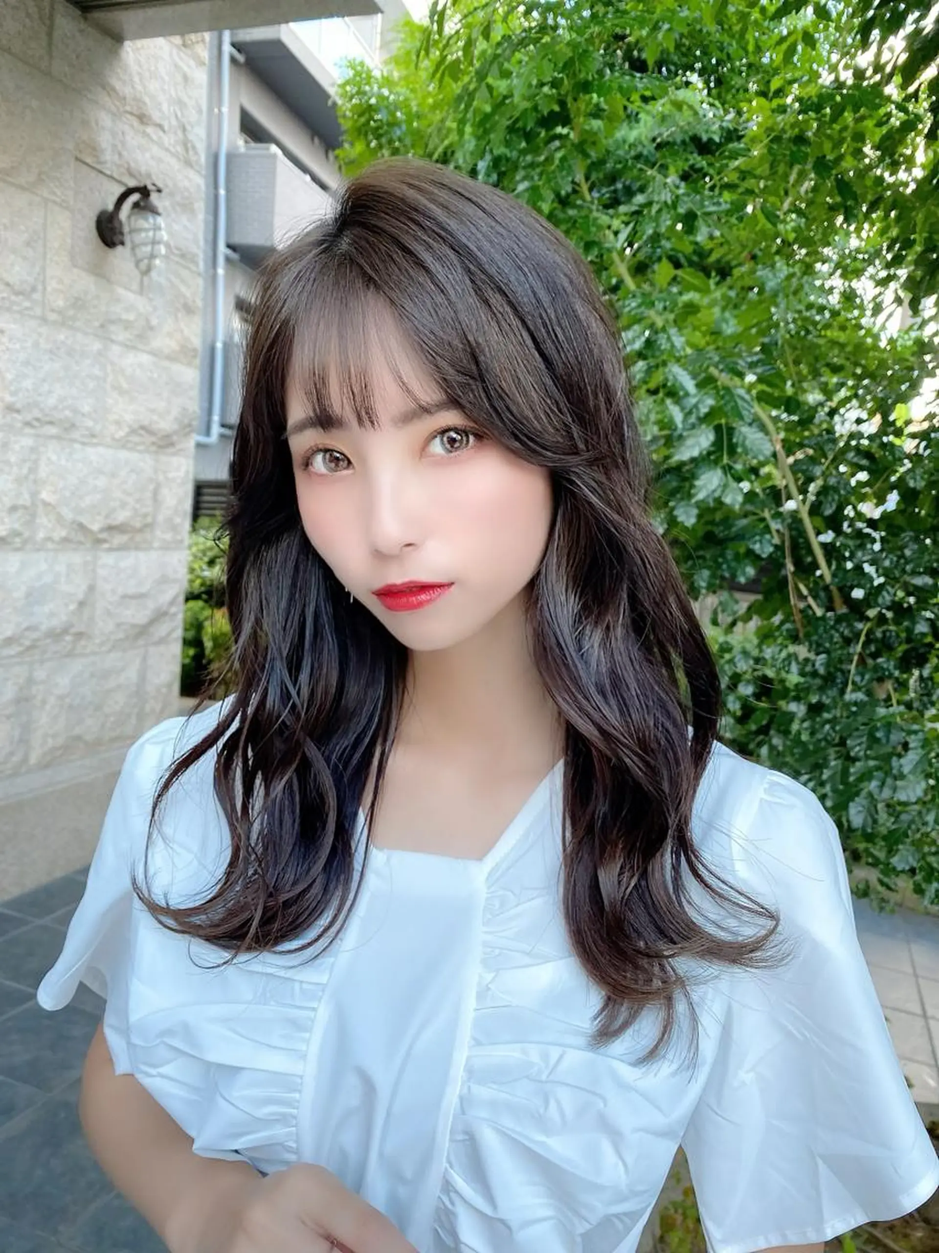 セミロング 韓国風ヘア✻透明感 カラー✻yukaのヘアスタイル