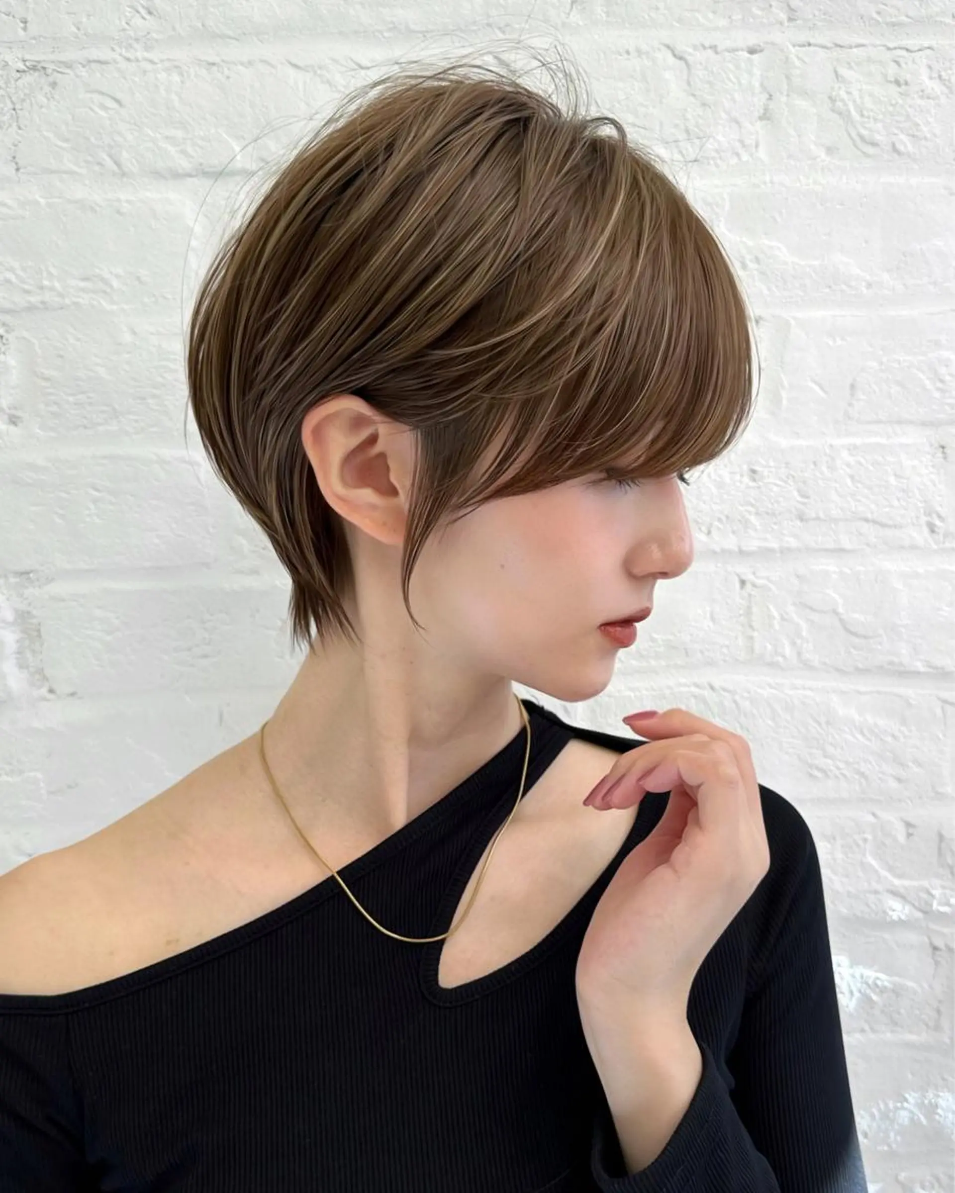 ショート カット 縮毛矯正 トリートメント ショートヘア くすみカラー、大場猛のヘアスタイル