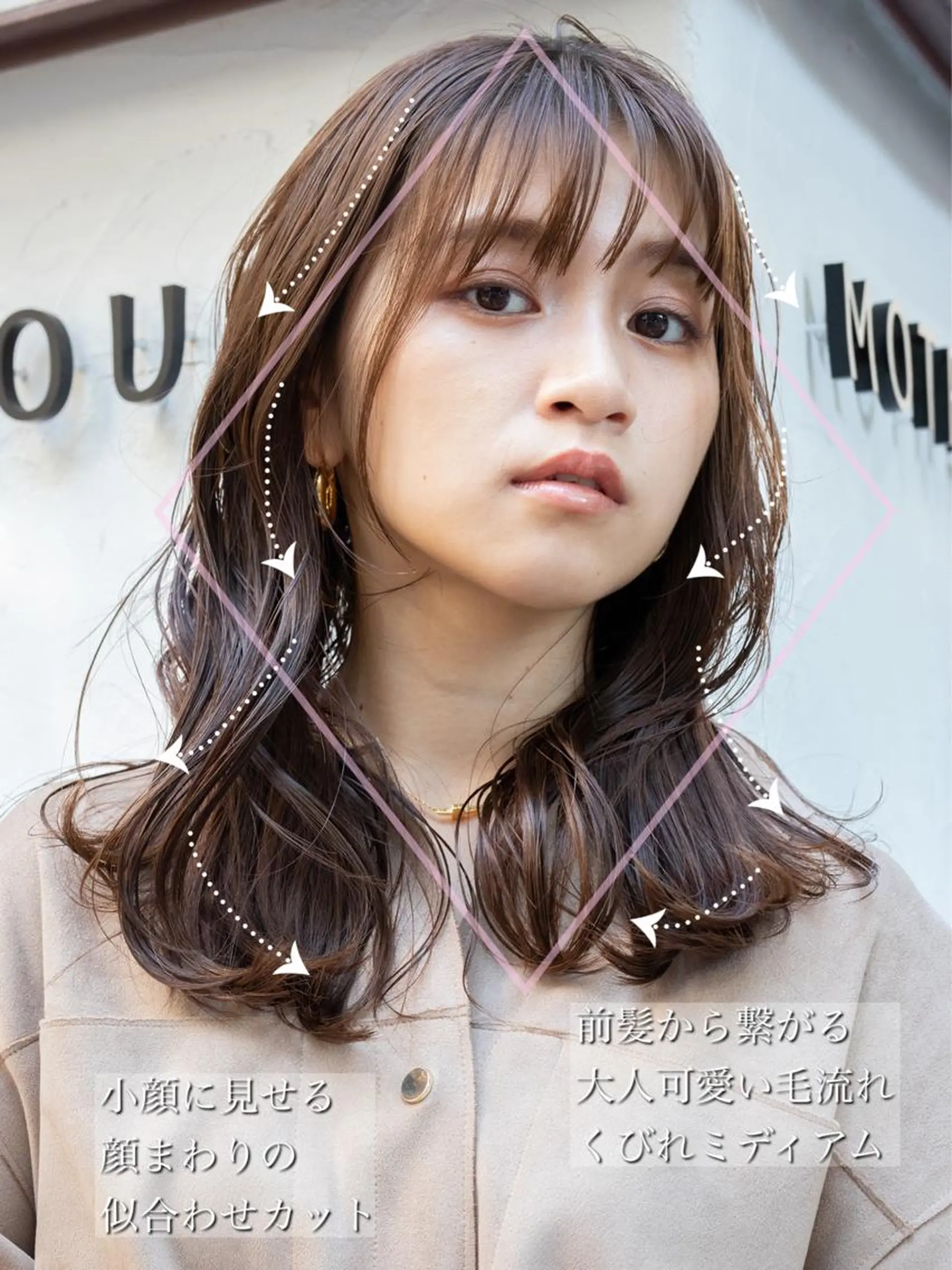 セミロング くびれヘア 顔周りカット 小顔カット トリートメント 【1日2名様限定】 AFLOAT白川雄副のヘアスタイル