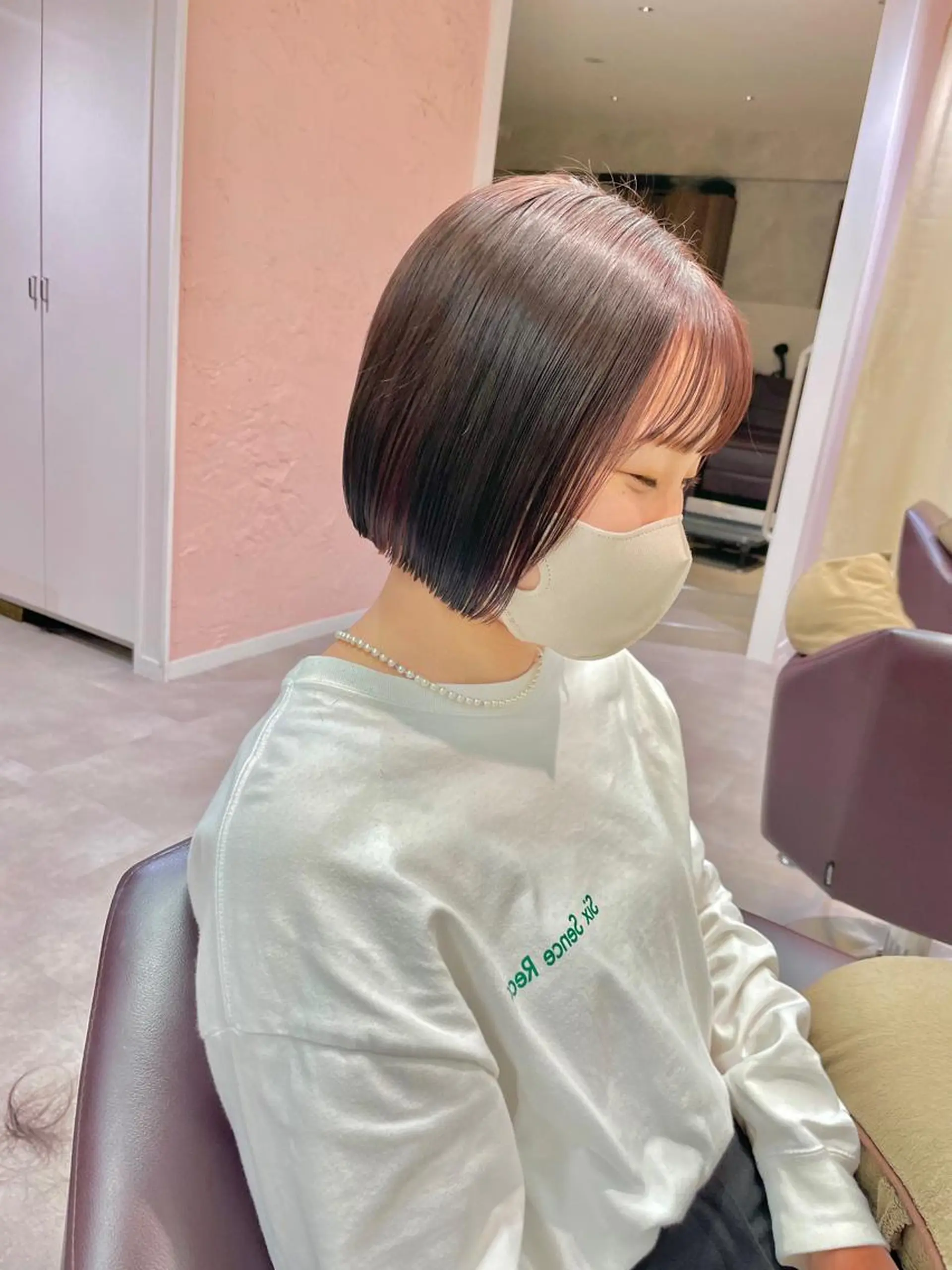 ミディアム カラー カット ヘアカラー トリートメント ショート/ボブ/ 透明感カラー/ほのかのヘアスタイル