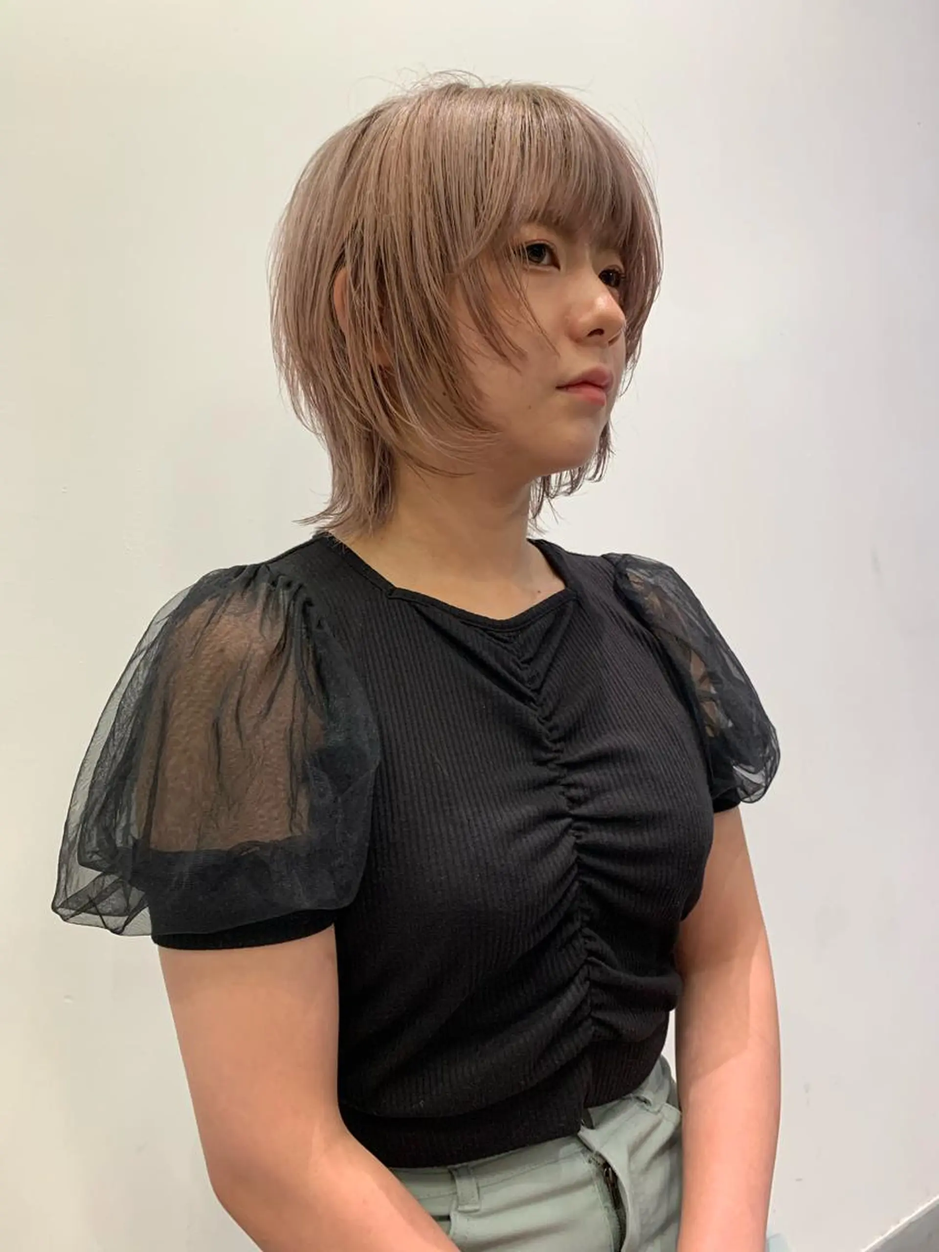 ミディアム カラー カット ヘアカラー 似合わせウルフ/ レイヤー/山本祐輔のヘアスタイル