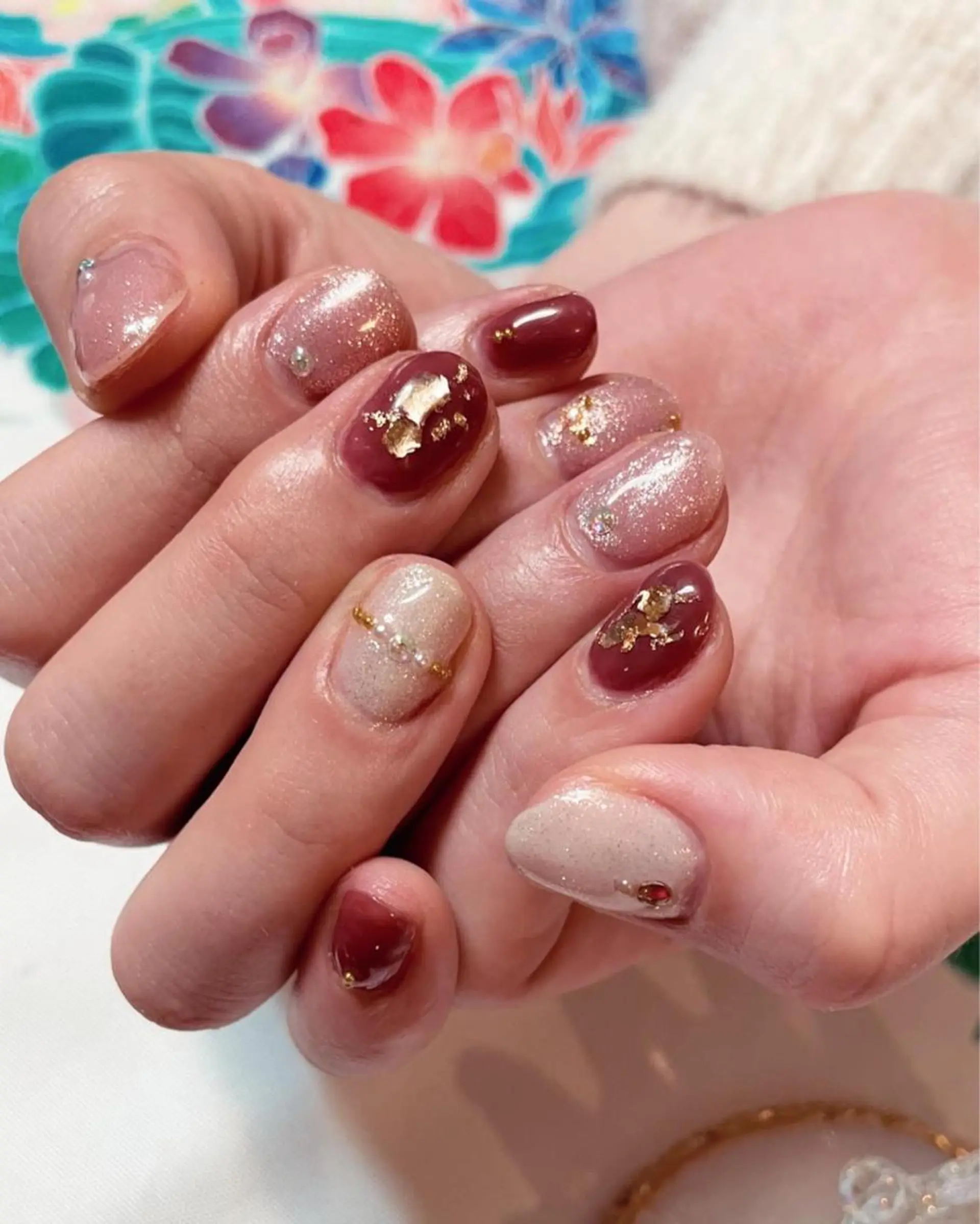 ネイル キラキラネイル ラメ(グリッター) ピンク Nail salon Ariettyのネイルデザイン