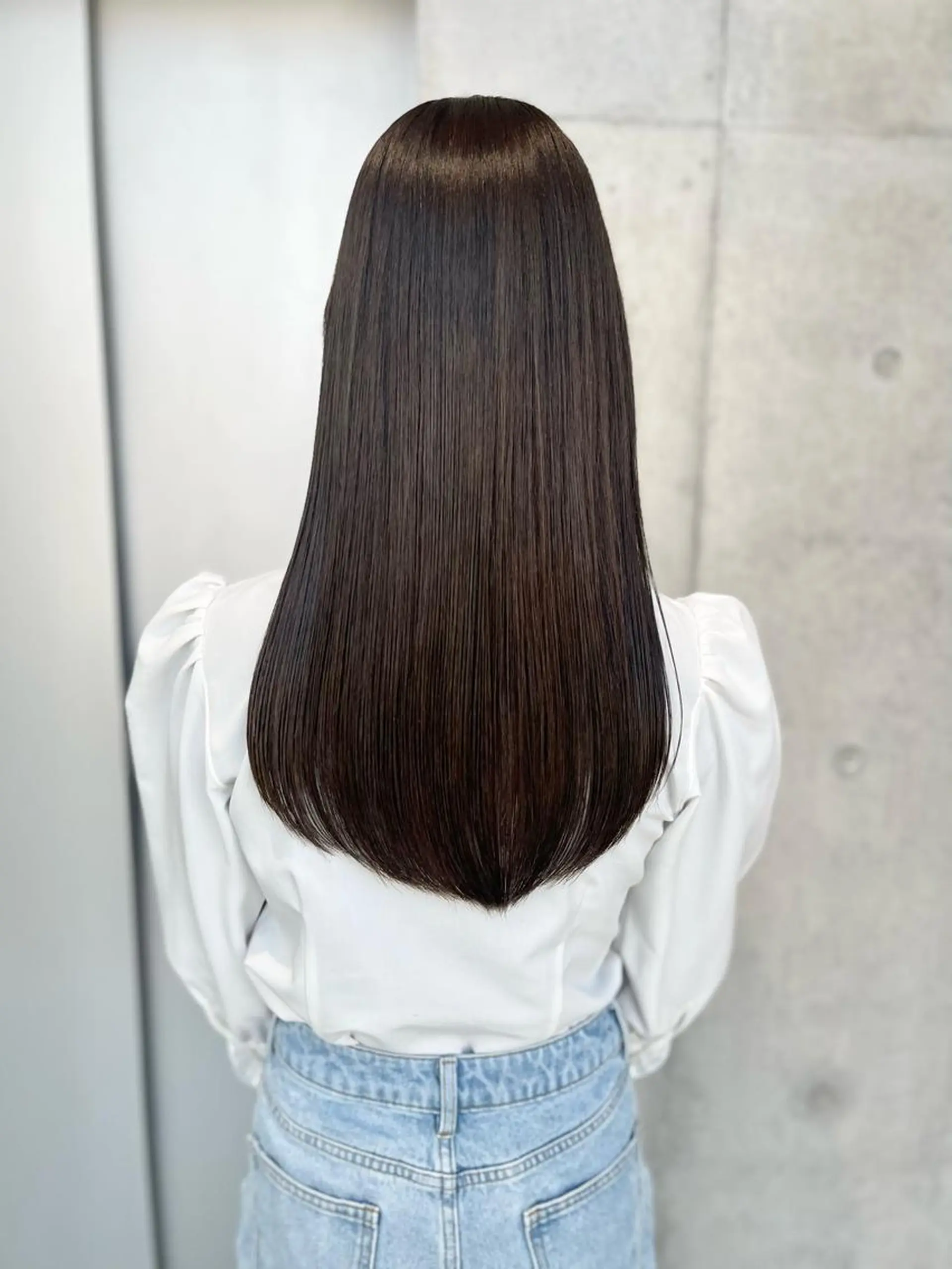 ロング カラー パーマ ヘアアレンジ トリートメント ヘッドスパ ヘアセット 透明感/オリーブ/ グレージュ/YUKAのヘアスタイル