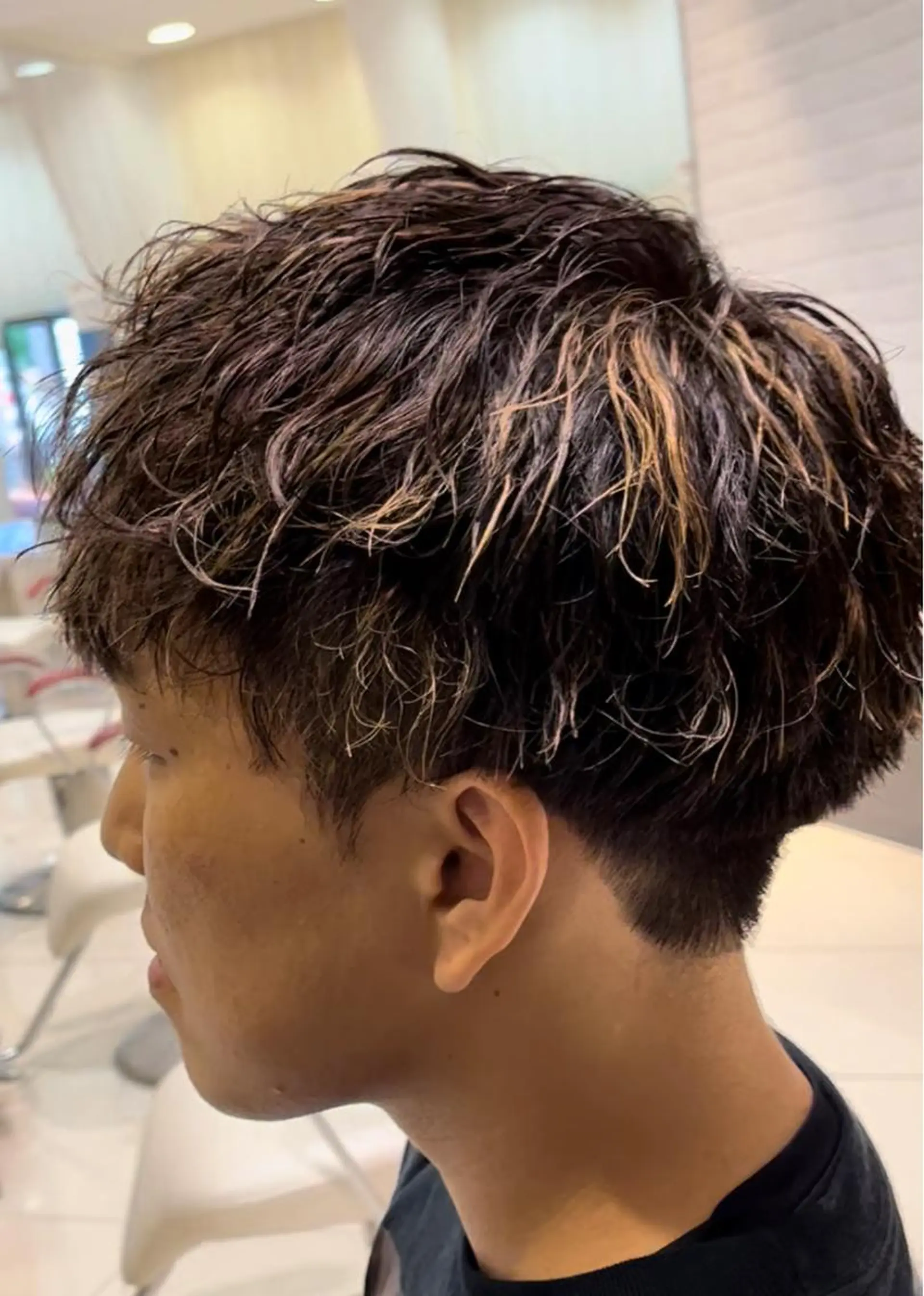 パーマ メンズ カット パーマ トリートメント EARTH勝田台 吉永嵐のヘアスタイル