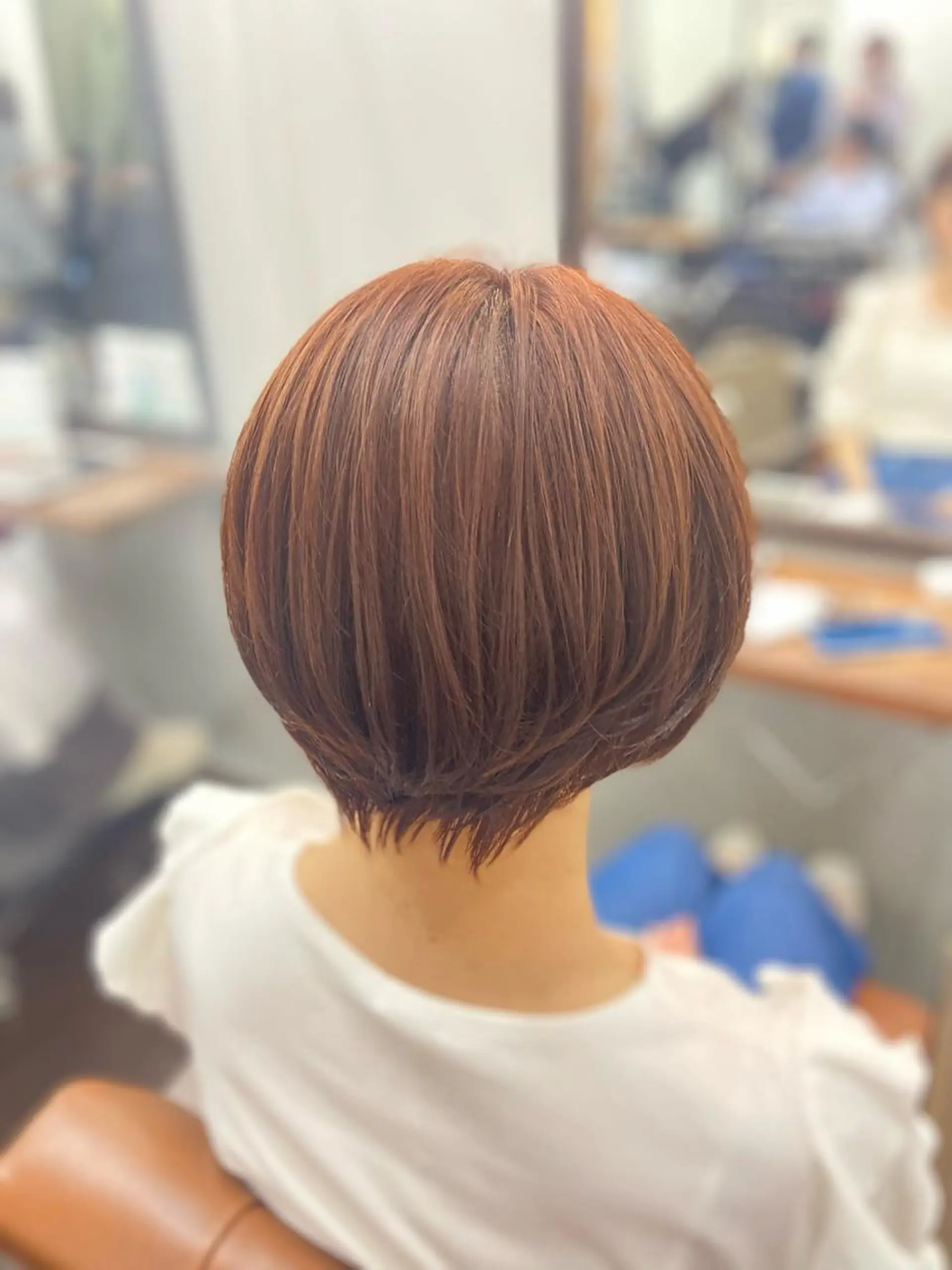 ショート 丸みショート ピンクブラウン ショートヘア 🌷名駅／髪質改善 ヘアセット/モネ🌷のヘアスタイル
